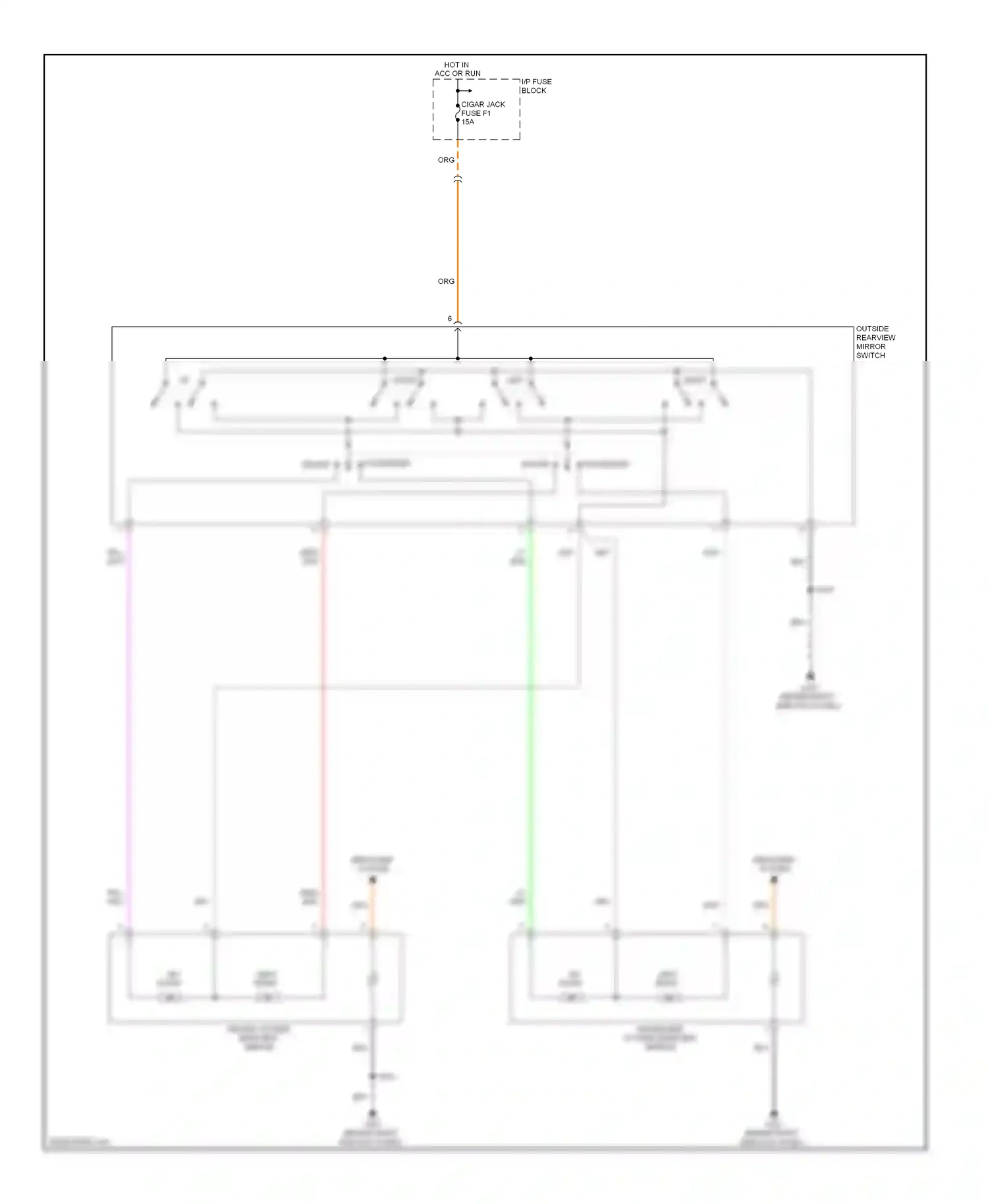 Wiring diagram cigar jack for Chevrolet Aveo I (2003-2008) (1 of 2)
