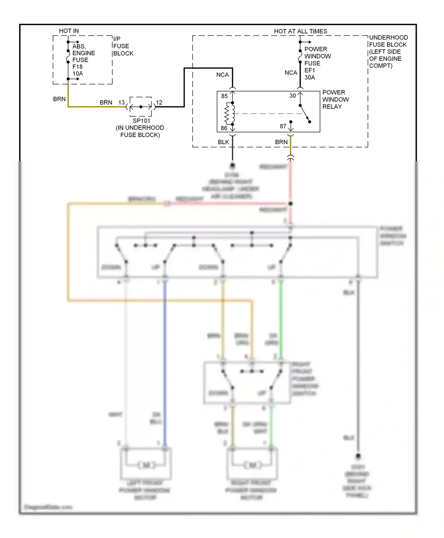 Wiring diagram down up for Chevrolet Aveo I (2003-2008) (1 of 1)