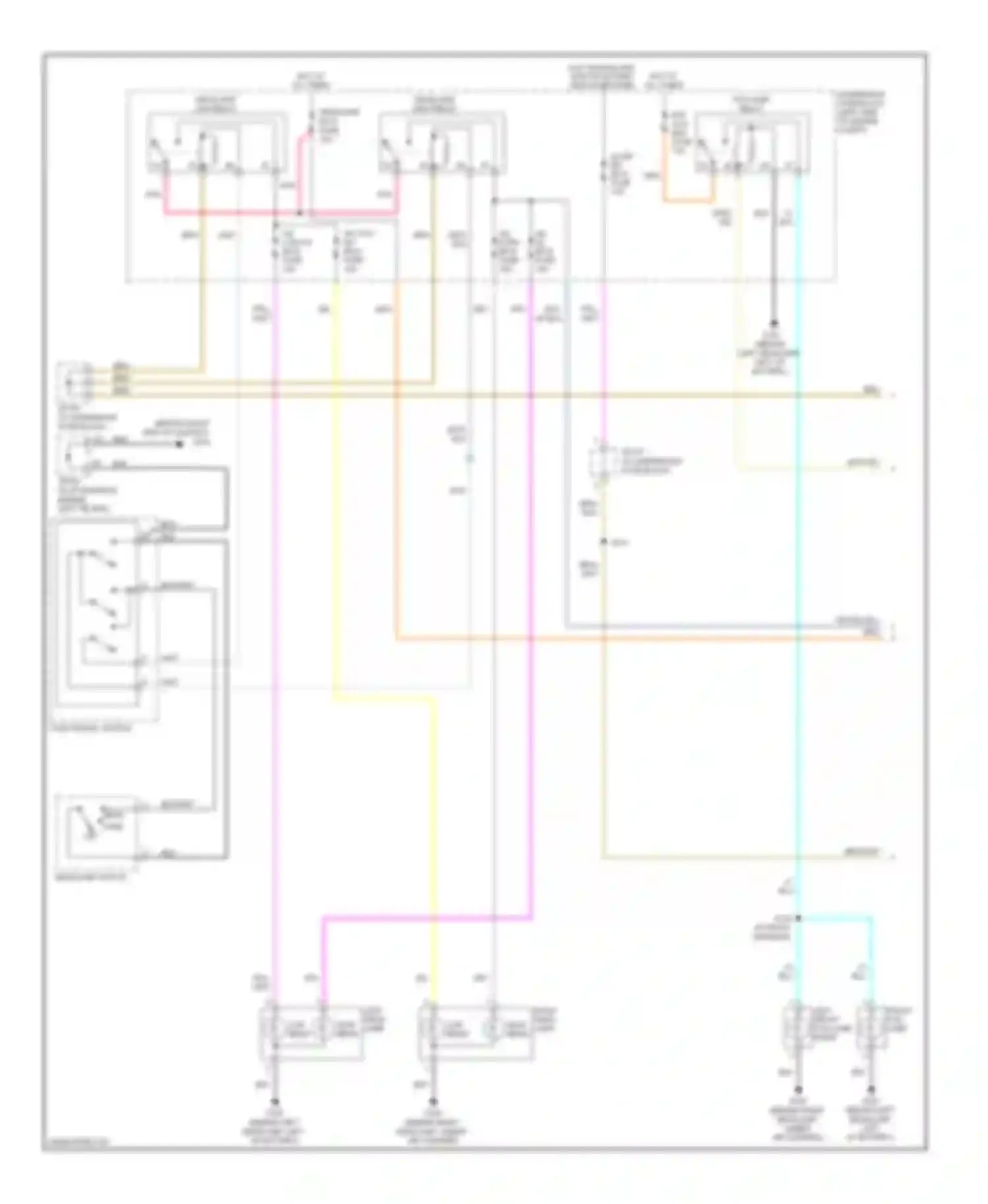 Wiring diagram headlamp high relay for Chevrolet Aveo I (2003-2008) (1 of 2)