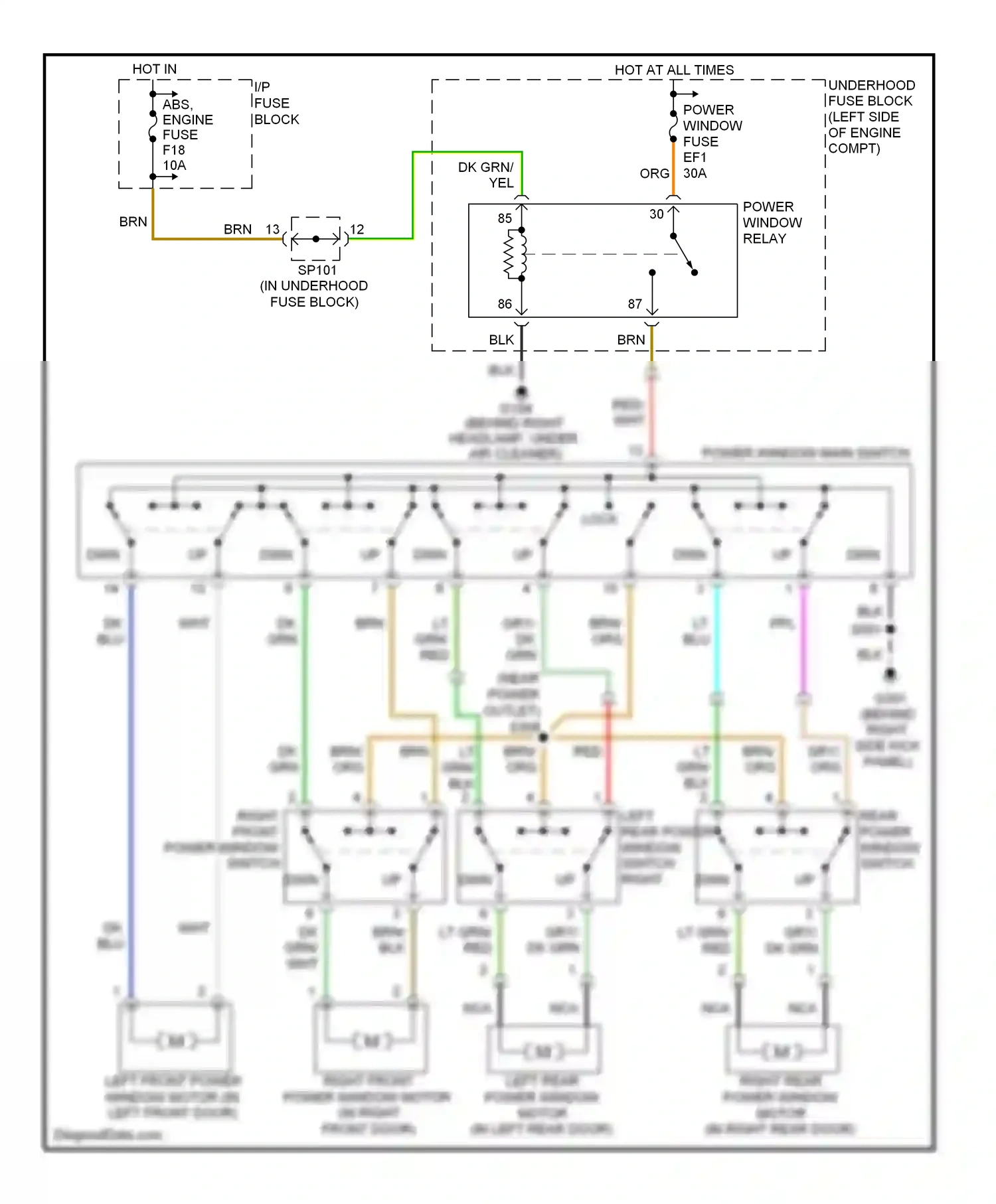 Wiring diagram lt grn for Chevrolet Aveo I (2003-2008) (22 of 25)