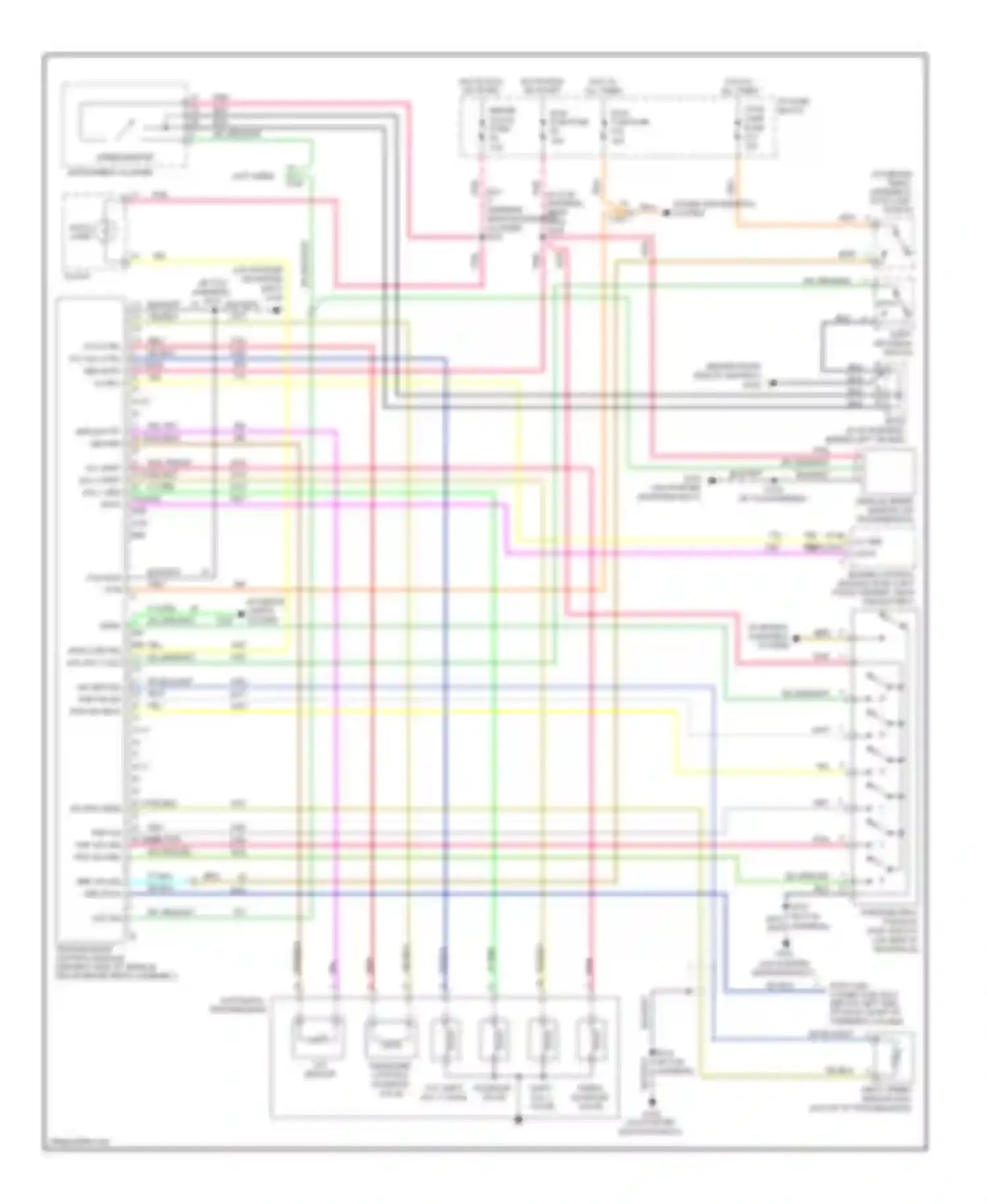 Wiring diagram power distribution system for Chevrolet Aveo I (2003-2008) (2 of 4)