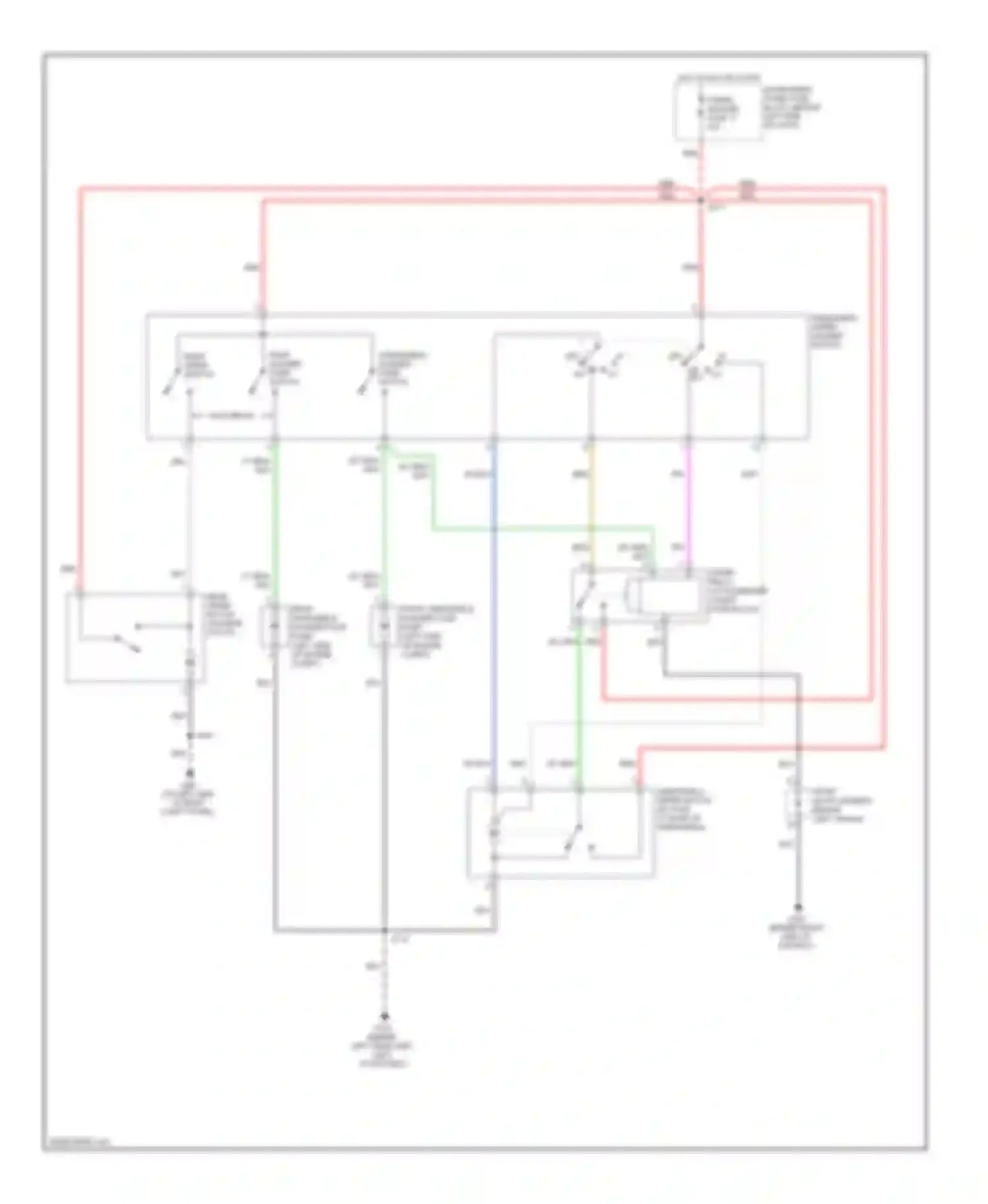 Wiring diagram rear wiper switch for Chevrolet Aveo I (2003-2008) (1 of 1)