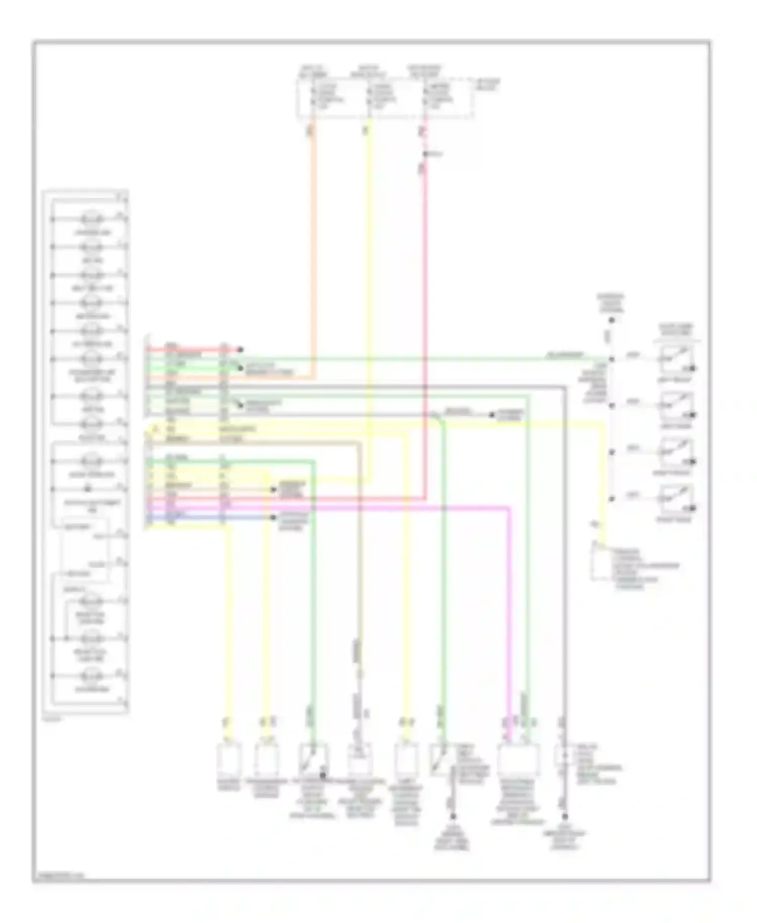 Wiring diagram right front for Chevrolet Aveo I (2003-2008) (1 of 2)
