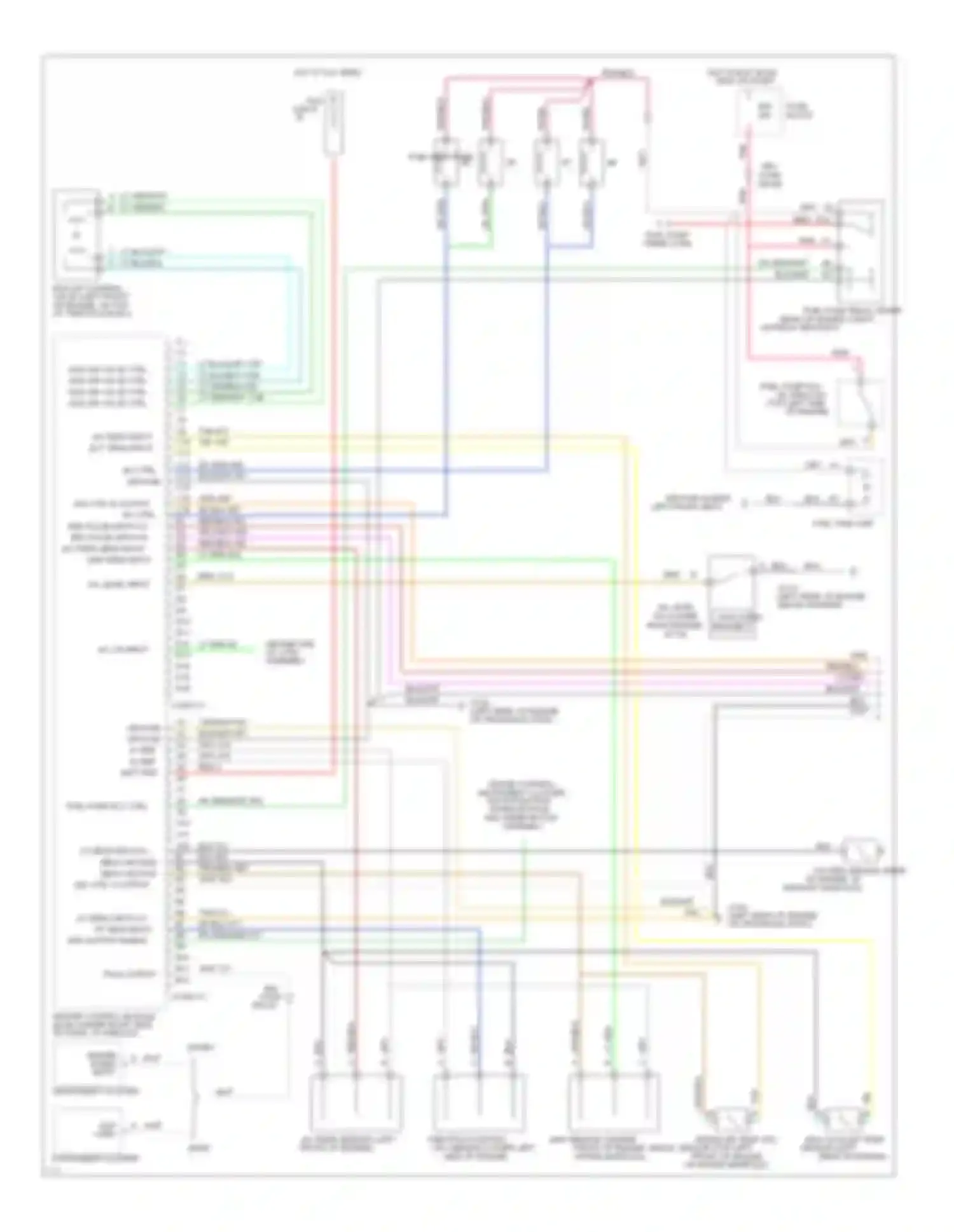 Beretta Chevrolet I (1987-1996): Wiring diagram engine performance 2.3l (vin a)s (1 of 2)