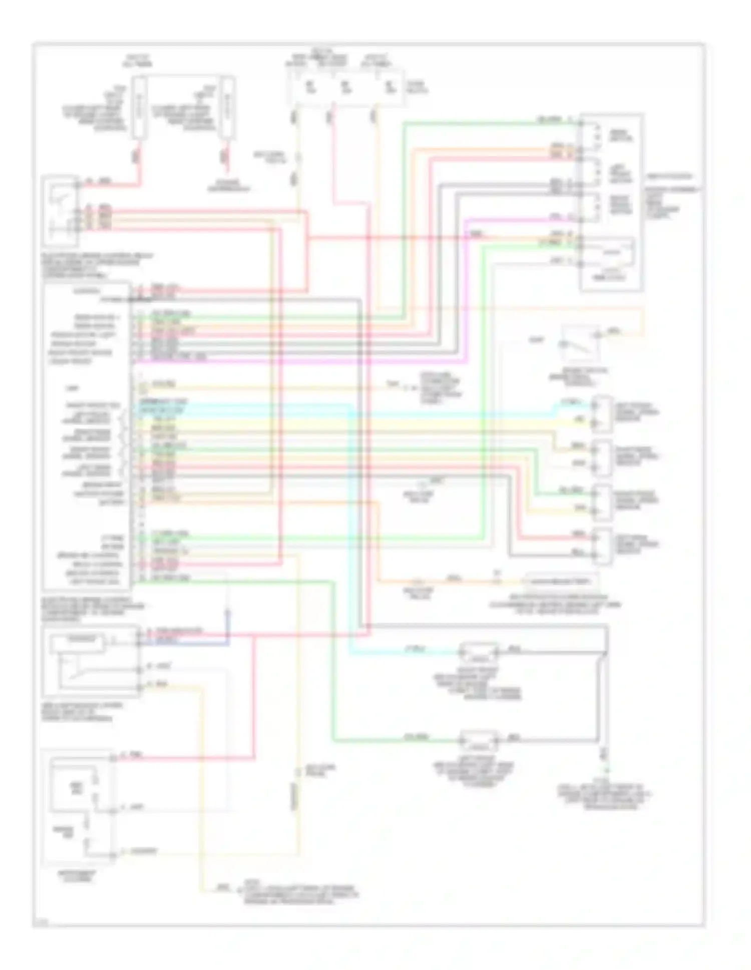 Wiring diagram left front motor for Chevrolet Beretta I (1987-1996) (1 of 1)