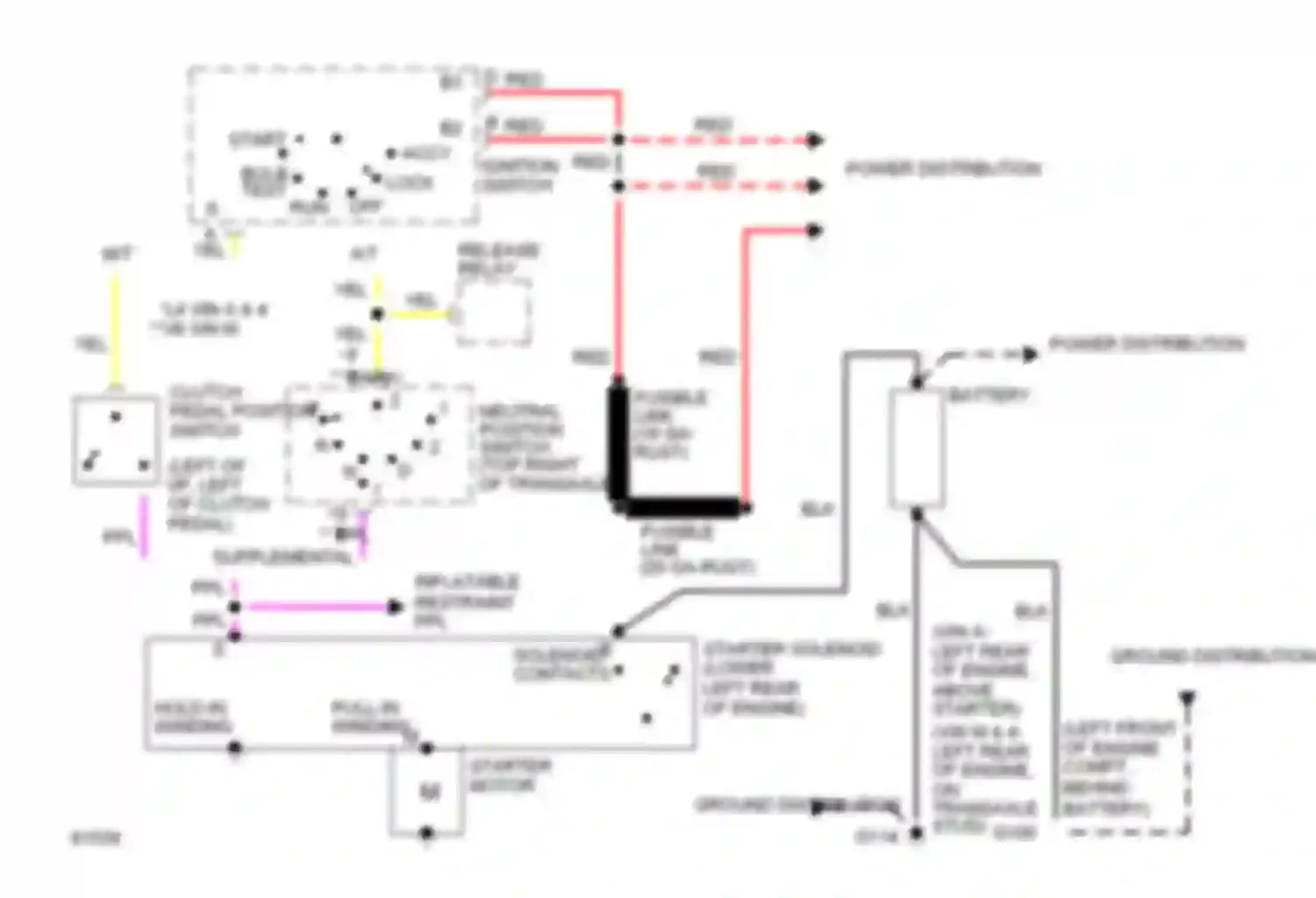 Wiring diagram release relay a/t for Chevrolet Beretta I (1987-1996) (1 of 1)