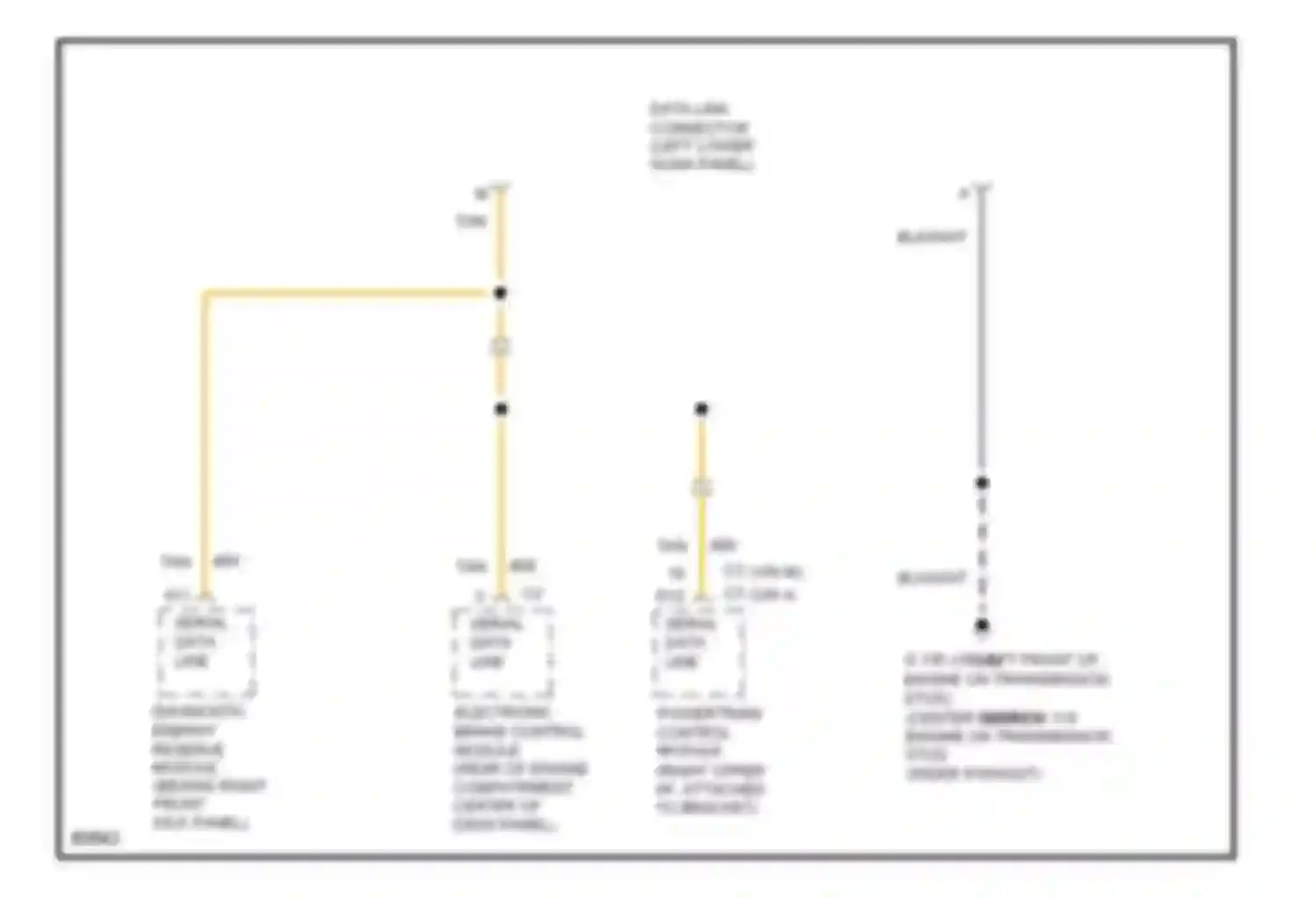 Wiring diagram serial data line for Chevrolet Beretta I (1987-1996) (1 of 2)