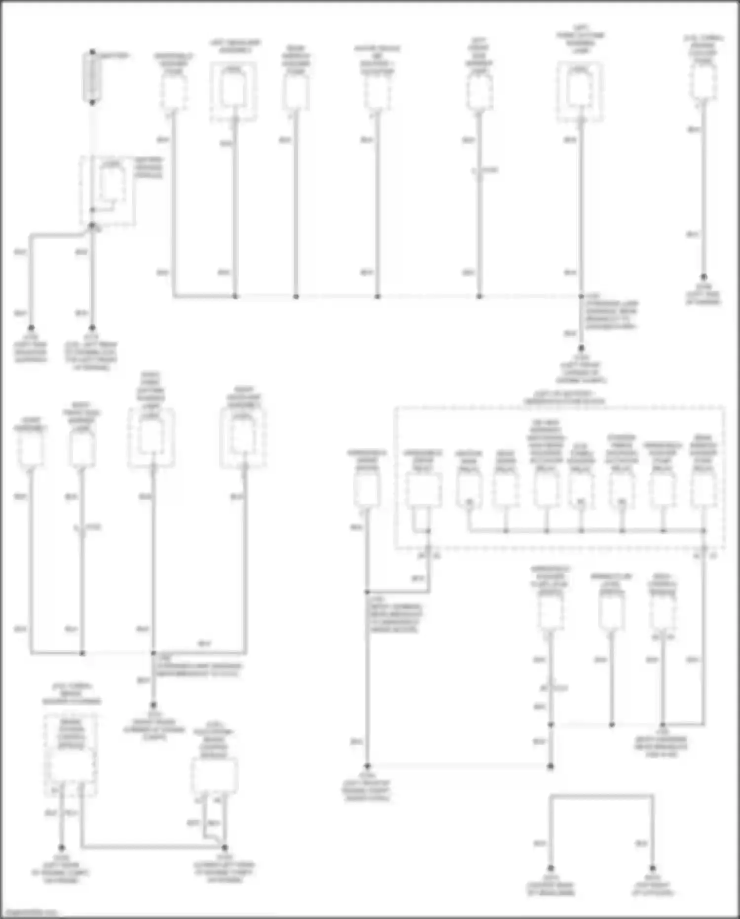 Blazer Chevrolet III facelift (2022-2024): Ground distribution circuit (1 of 6)