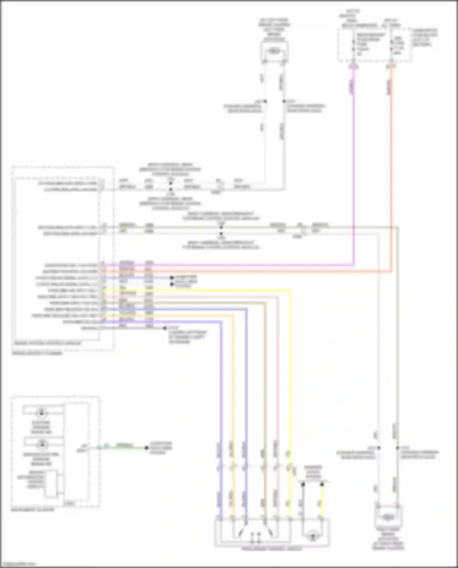 Blazer Chevrolet III facelift (2022-2024): 2.0l vin 4, park brake system circuit