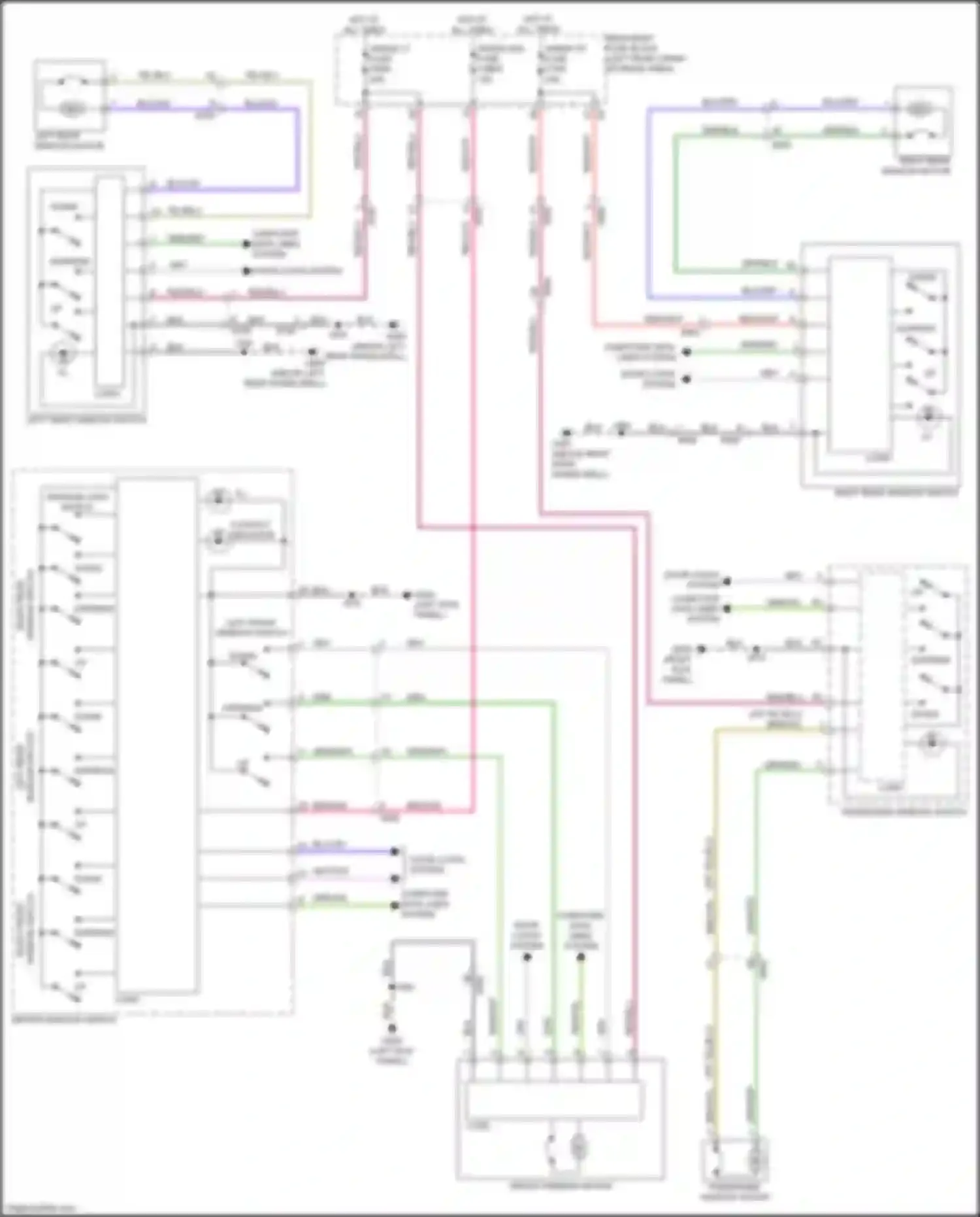 Wiring diagram door locks system for Chevrolet Blazer III facelift (2022-2024) (1 of 1)
