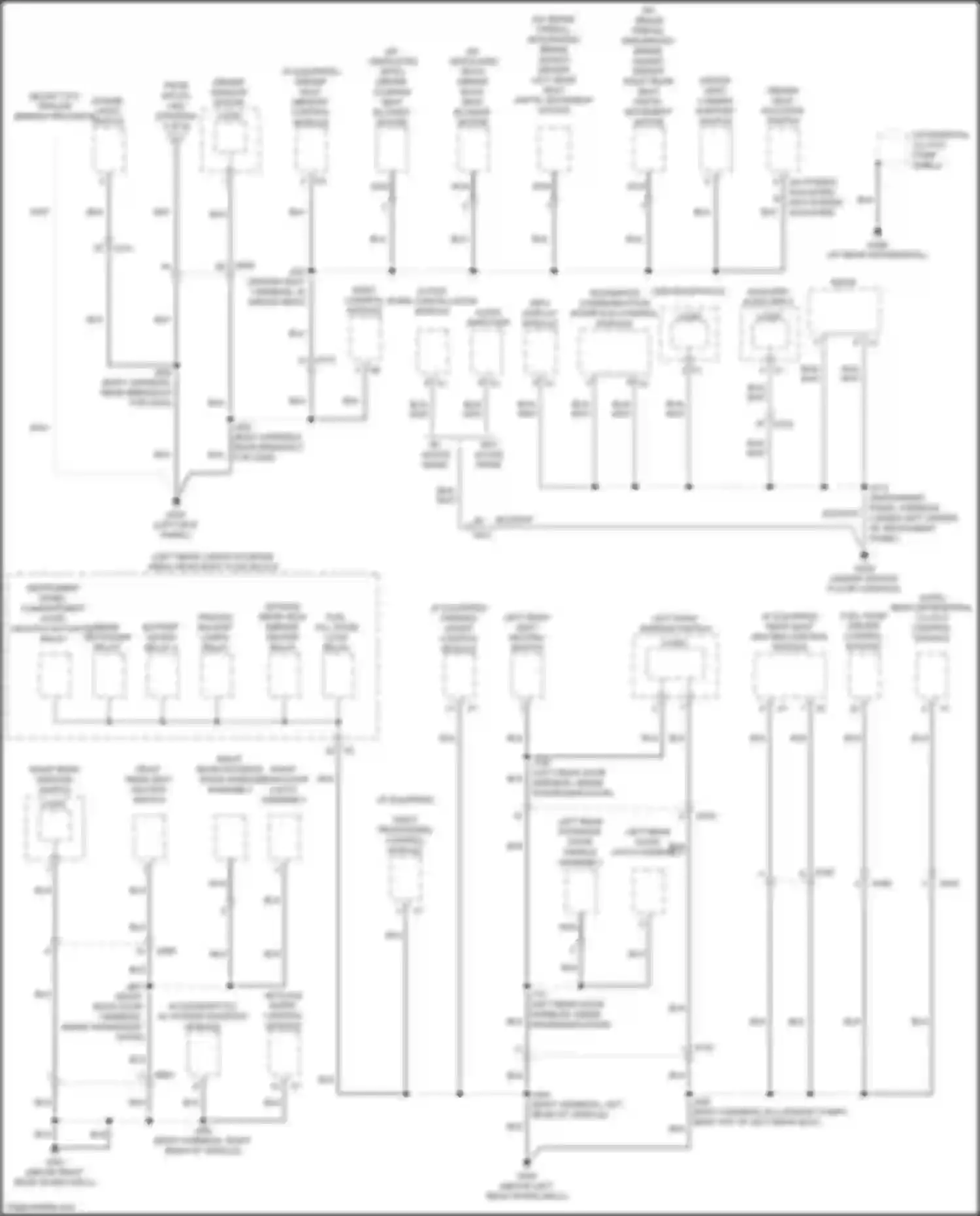 Wiring diagram driver right rear seat haptic movement motor for Chevrolet Blazer III facelift (2022-2024) (2 of 2)