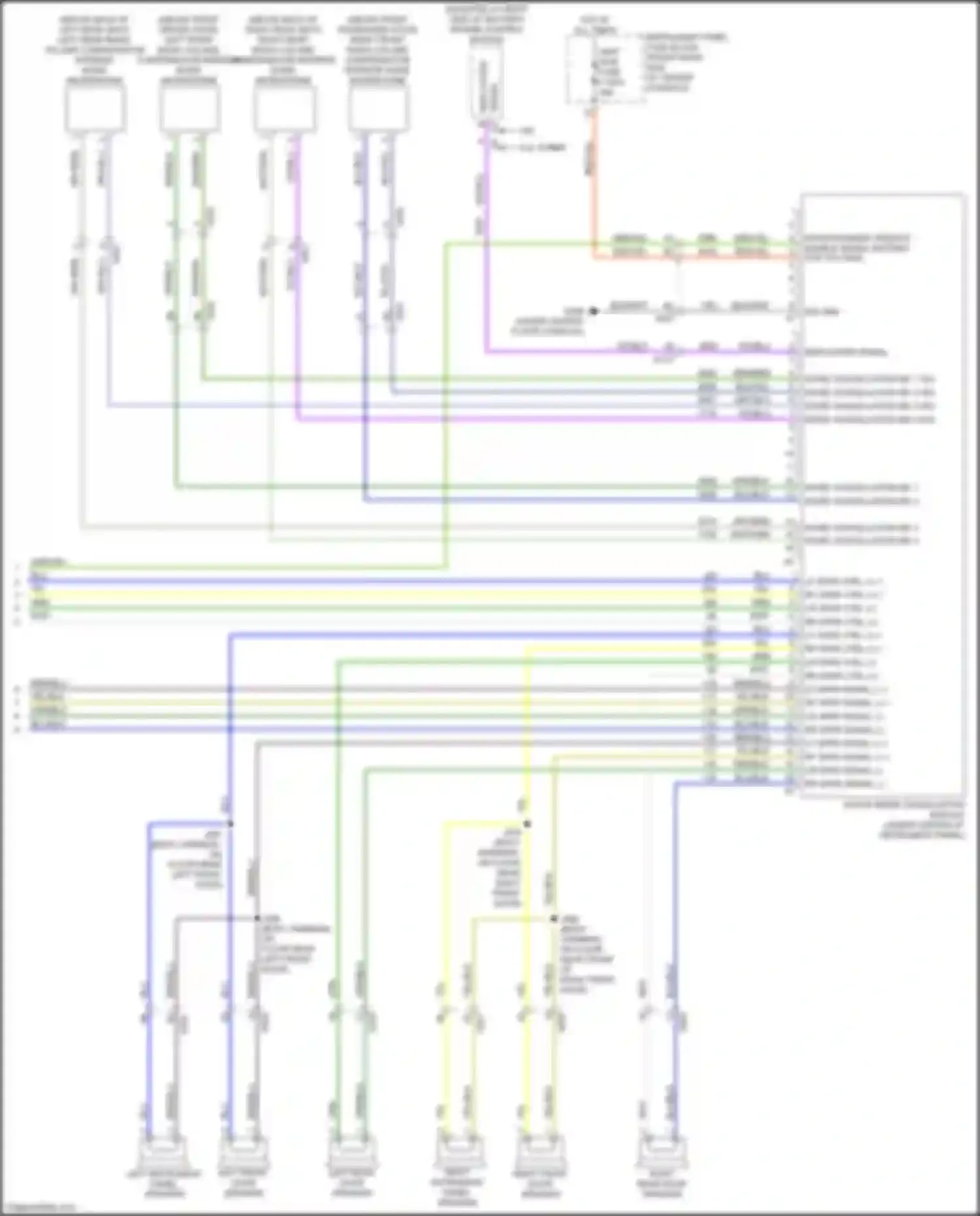 Wiring diagram left front door speaker for Chevrolet Blazer III facelift (2022-2024) (1 of 4)