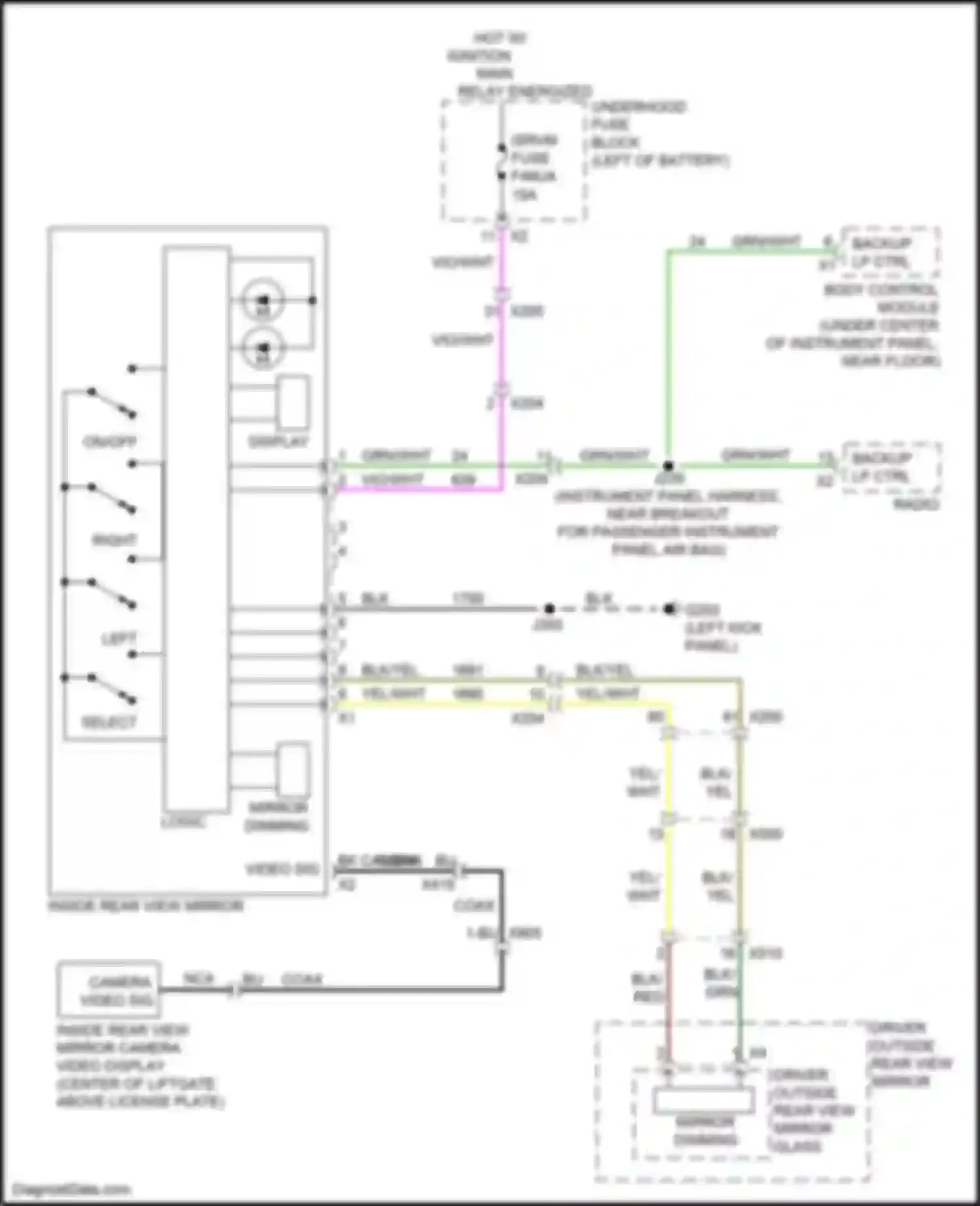 Wiring diagram left of battery) for Chevrolet Blazer III facelift (2022-2024) (23 of 49)