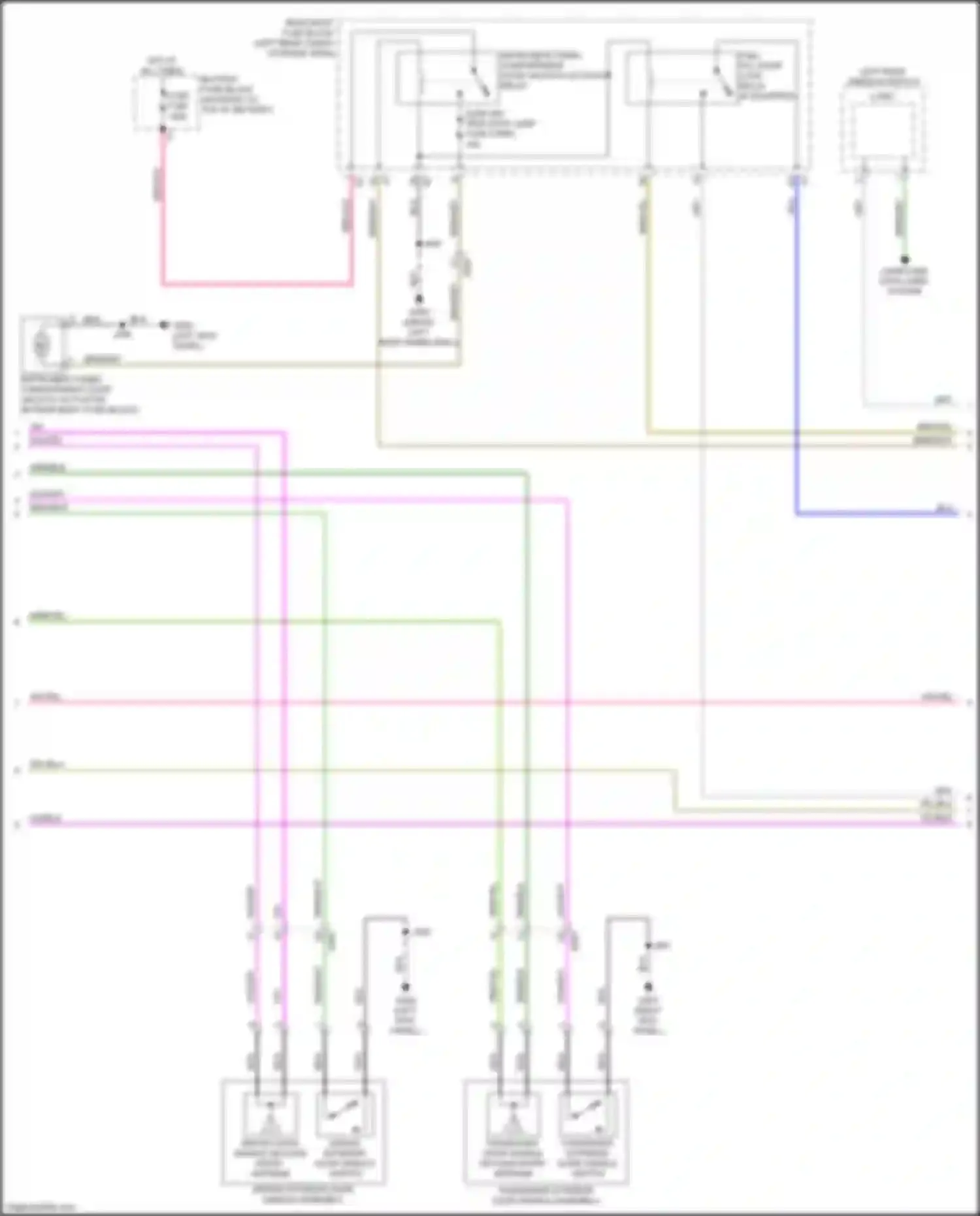 Wiring diagram left rear window switch for Chevrolet Blazer III facelift (2022-2024) (3 of 10)