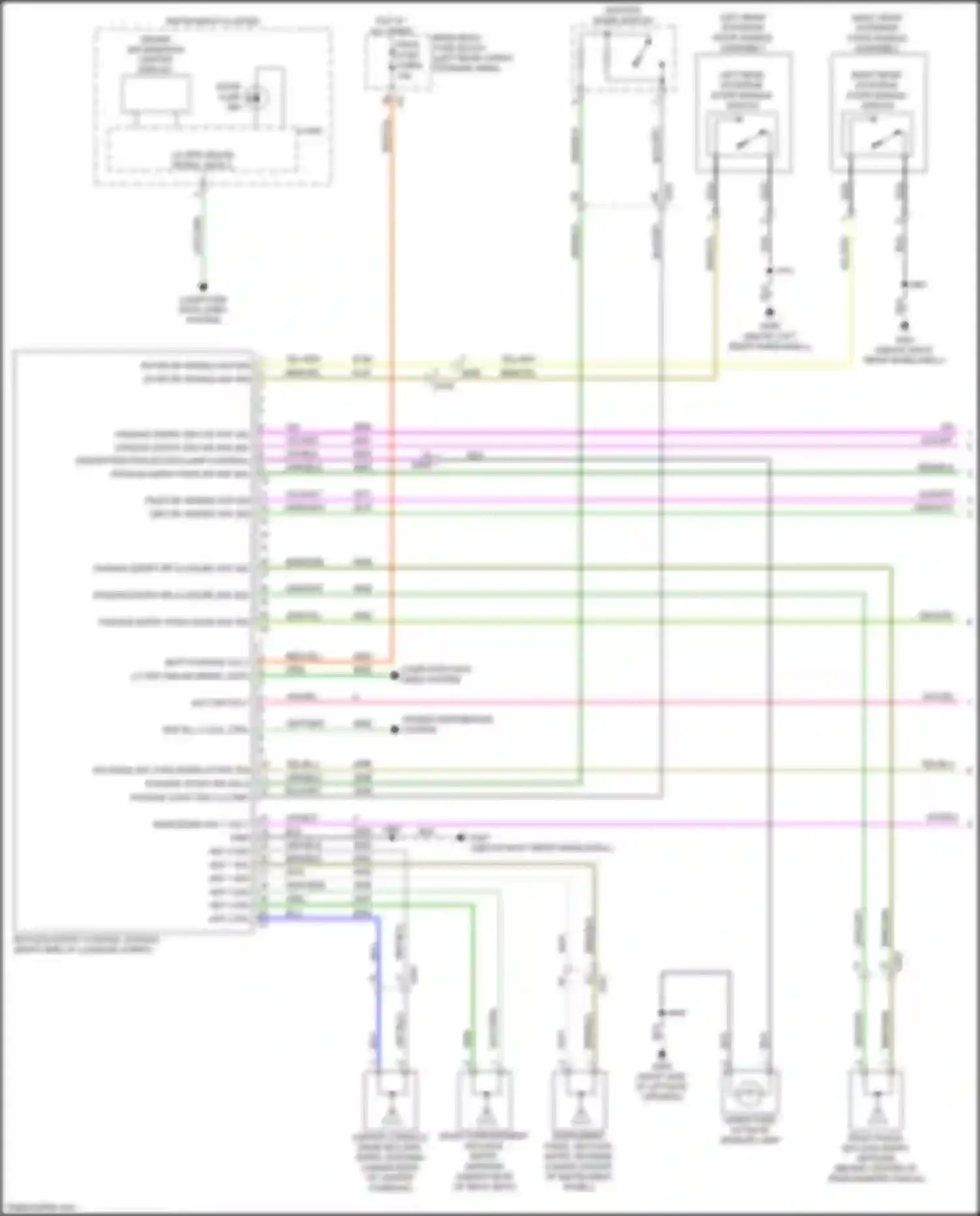 Wiring diagram pass dr handle sw sig for Chevrolet Blazer III facelift (2022-2024) (1 of 2)