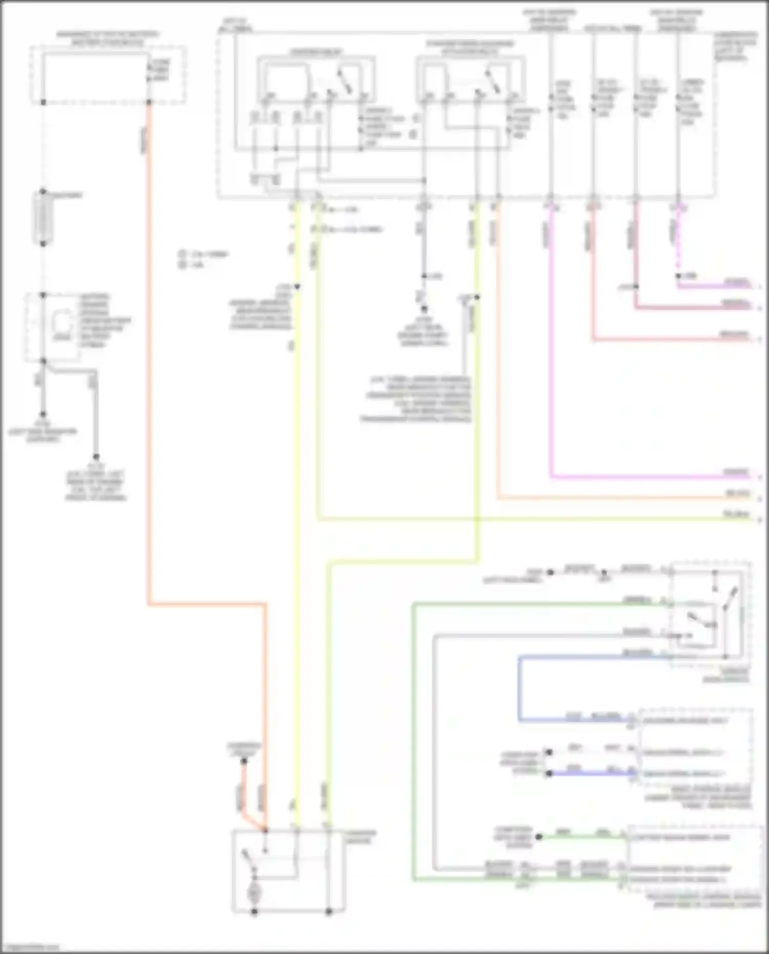 Wiring diagram starter pinion solenoid actuator relay for Chevrolet Blazer III facelift (2022-2024) (3 of 3)