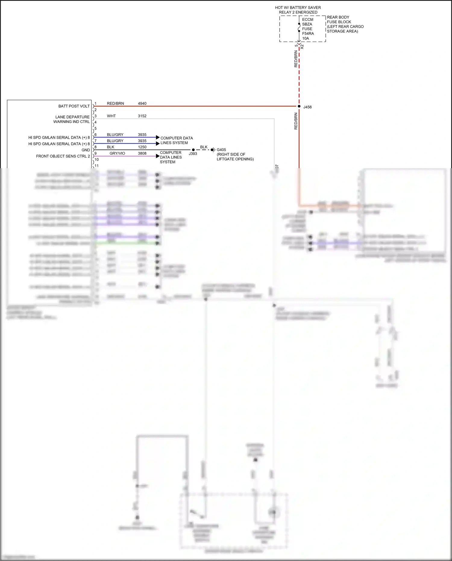 Wiring diagram blu/vio for Chevrolet Blazer III (2018-2023) (13 of 45)