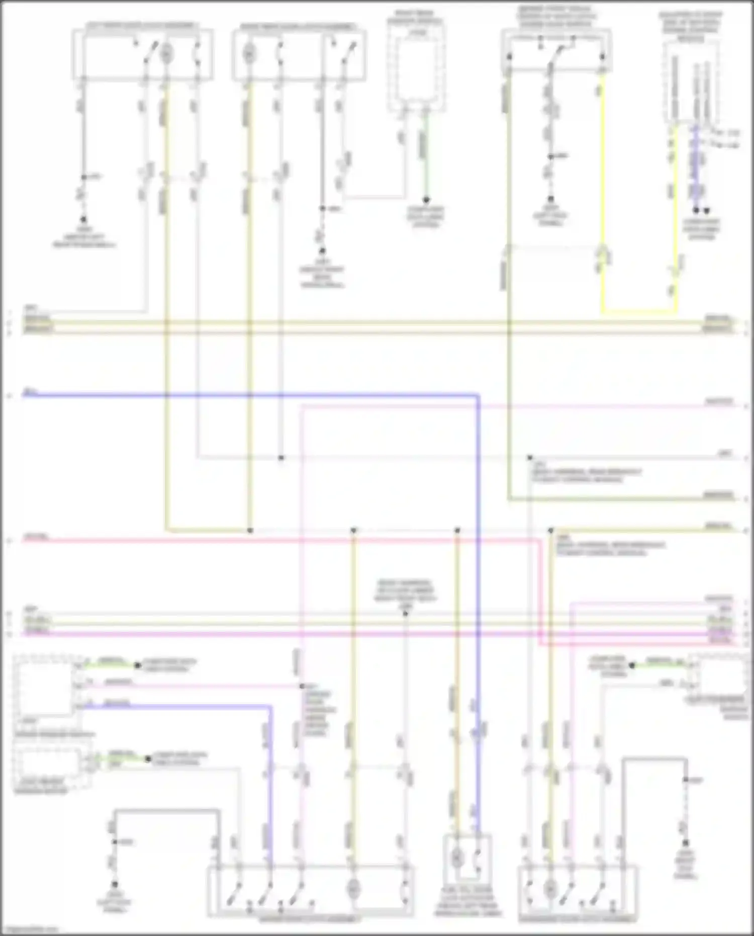 Wiring diagram driver window switch for Chevrolet Blazer III (2018-2023) (2 of 8)