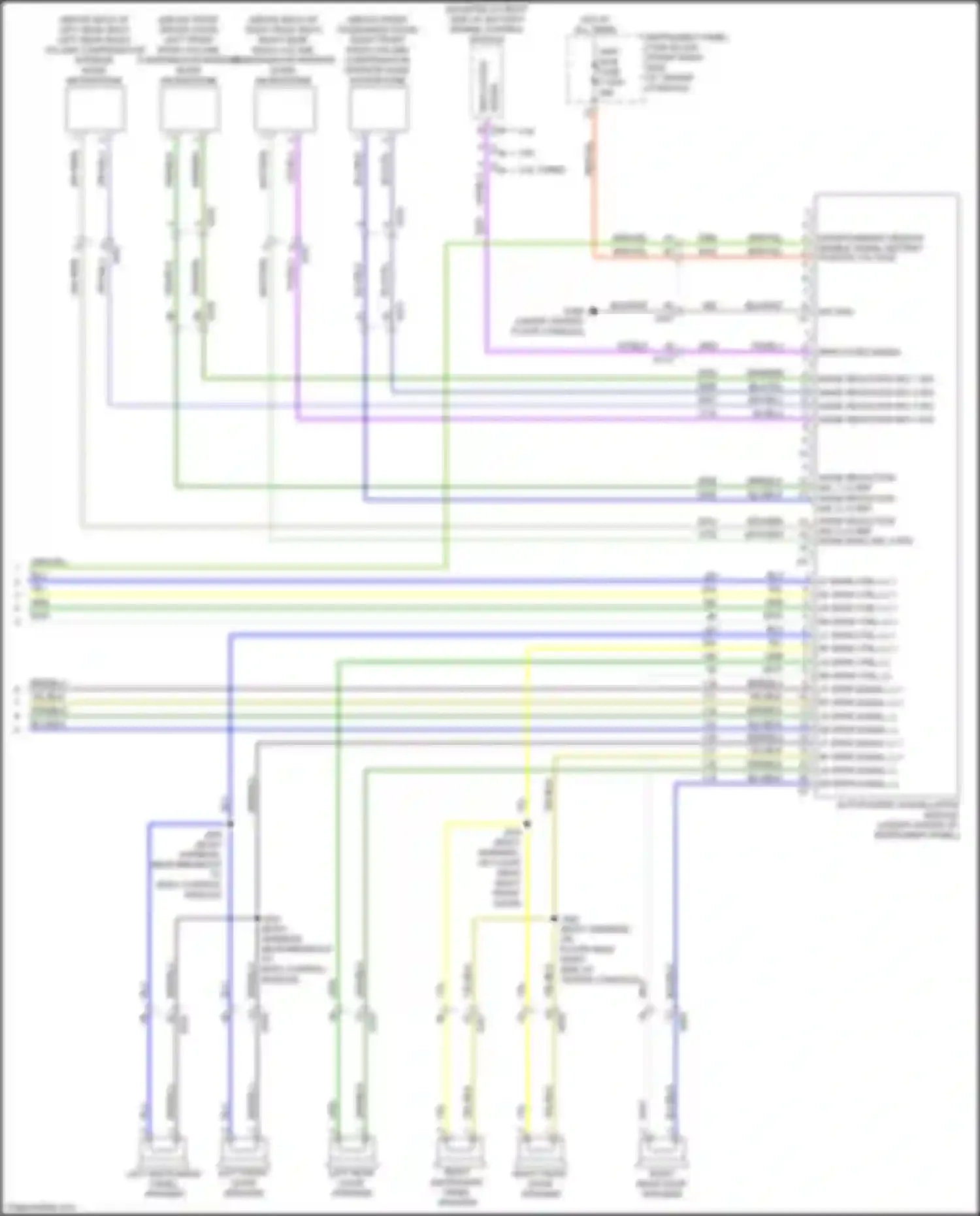 Wiring diagram left front radio volume compensator interior noise microphone for Chevrolet Blazer III (2018-2023) (1 of 5)
