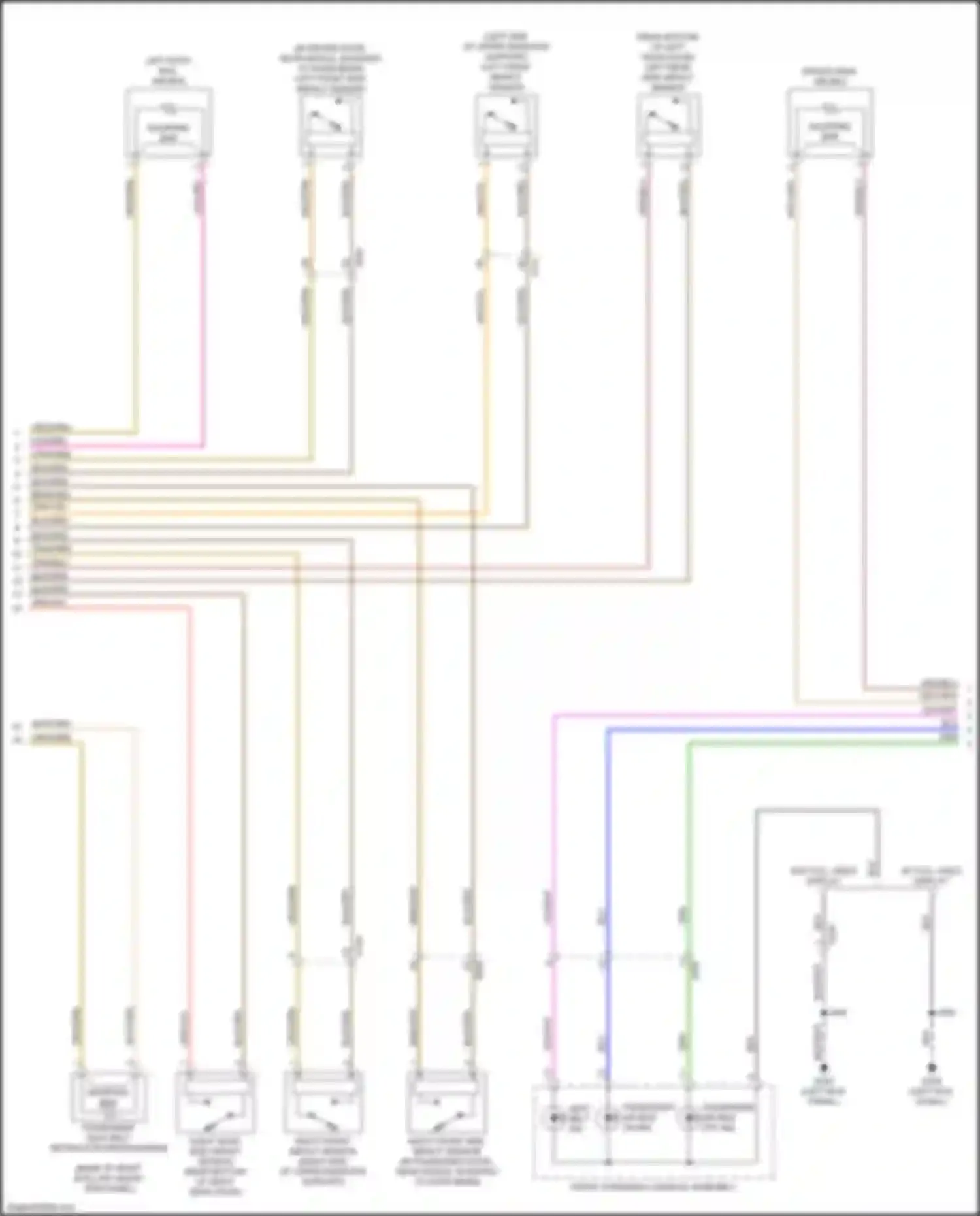 Wiring diagram left front side impact sensor for Chevrolet Blazer III (2018-2023) (1 of 1)
