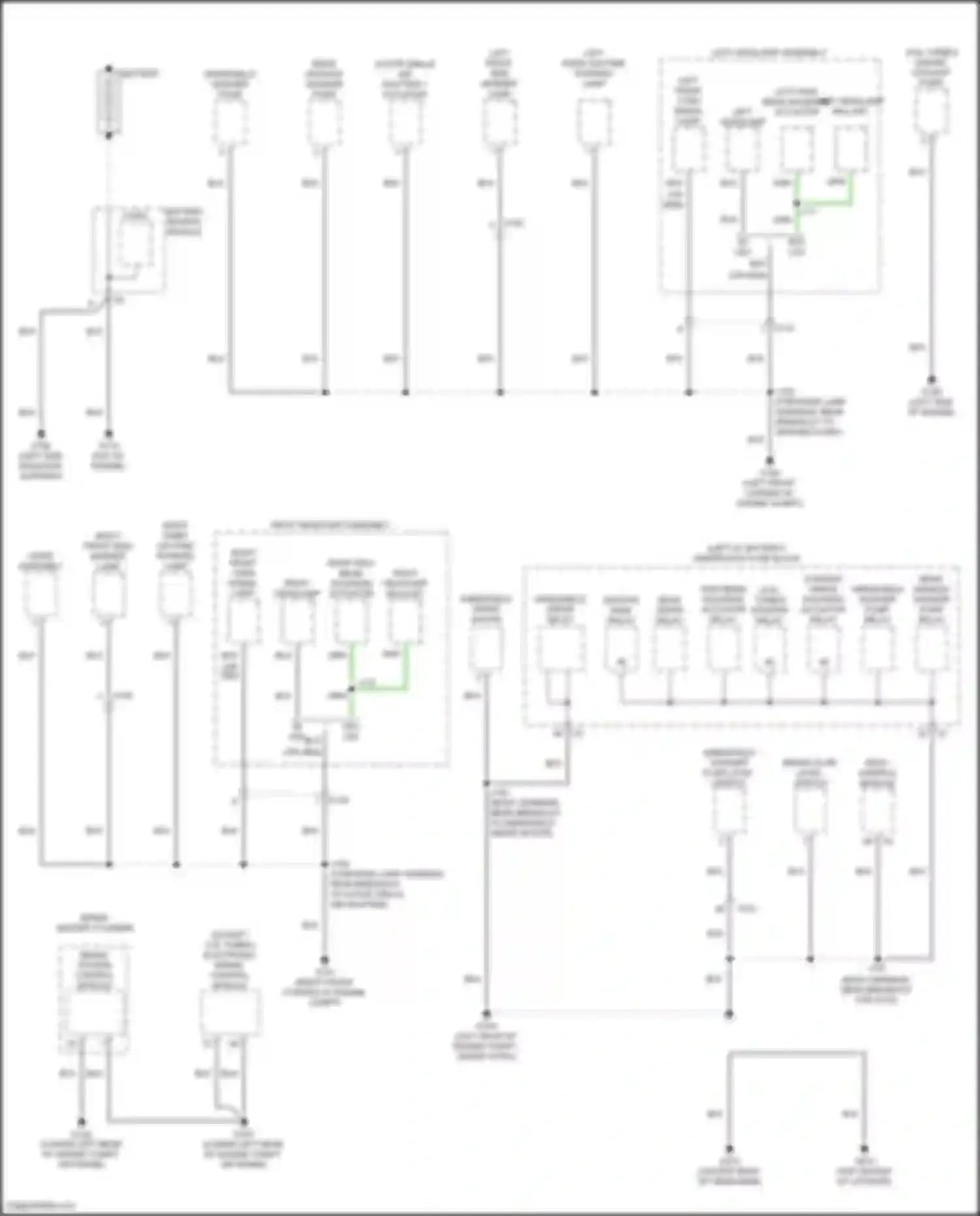 Wiring diagram left headlamp ballast for Chevrolet Blazer III (2018-2023) (1 of 2)