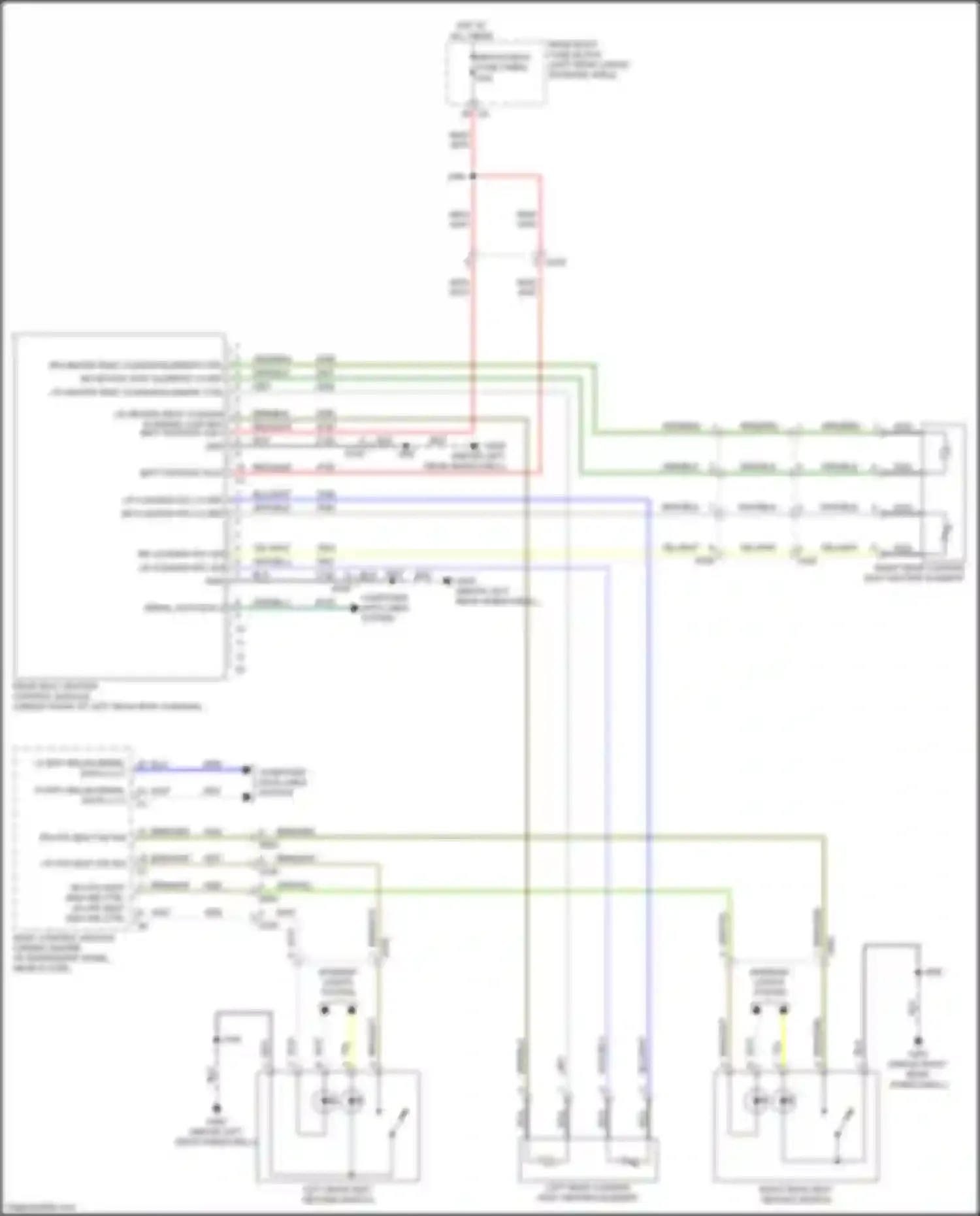 Wiring diagram left rear seat heating switch for Chevrolet Blazer III (2018-2023) (3 of 3)