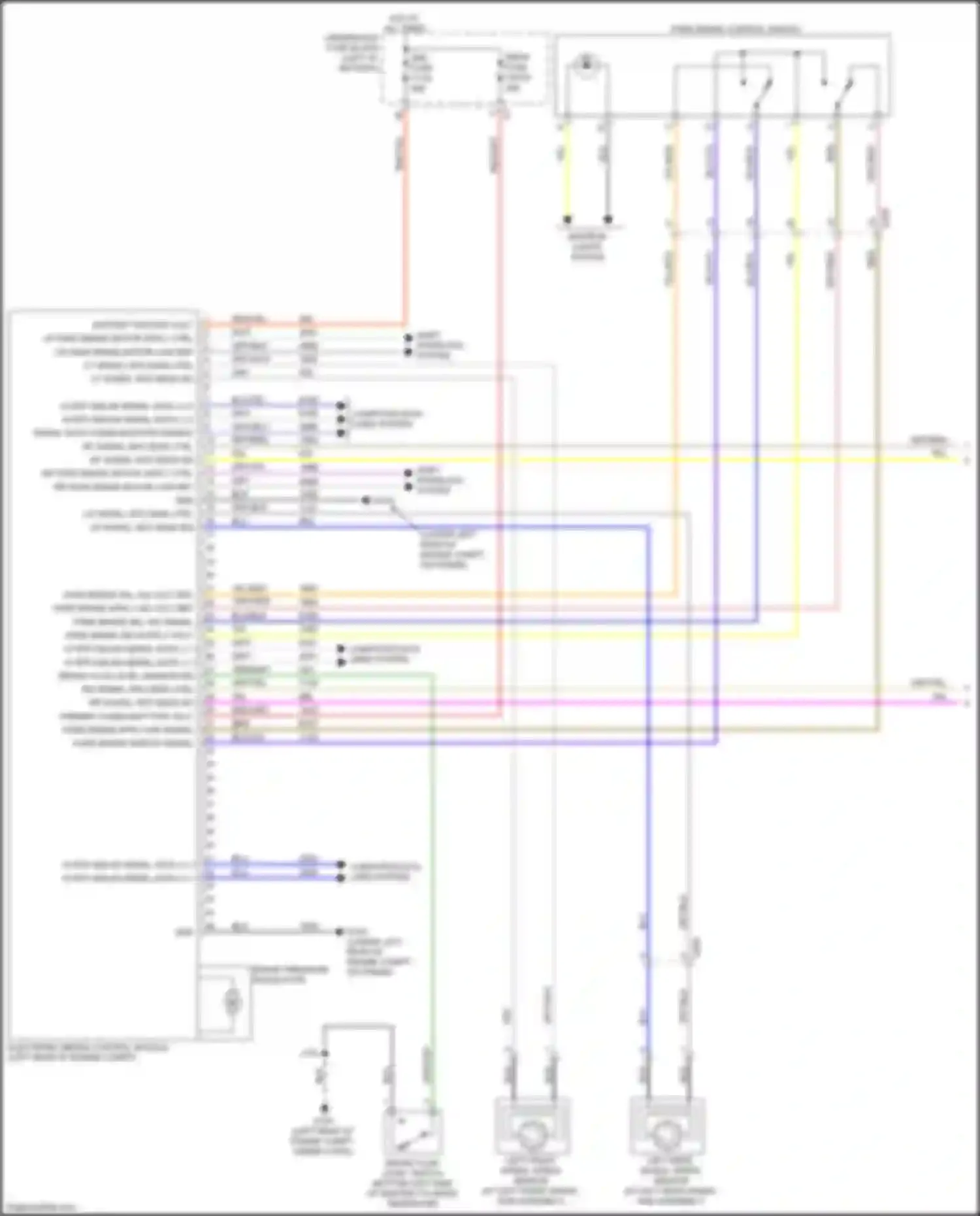 Wiring diagram left rear wheel speed sensor for Chevrolet Blazer III (2018-2023) (2 of 3)