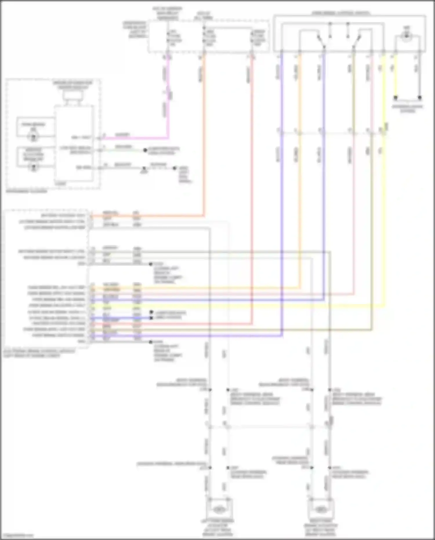Wiring diagram park brake switch signal for Chevrolet Blazer III (2018-2023) (2 of 4)