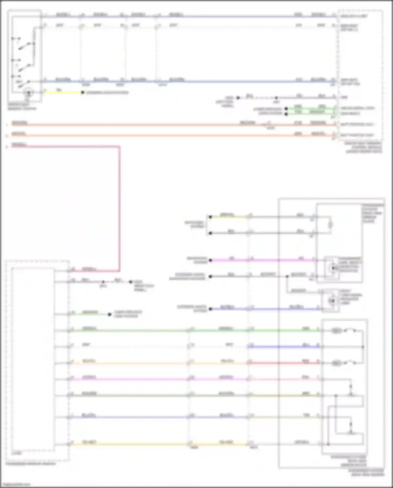 Wiring diagram passenger window switch for Chevrolet Blazer III (2018-2023) (4 of 7)