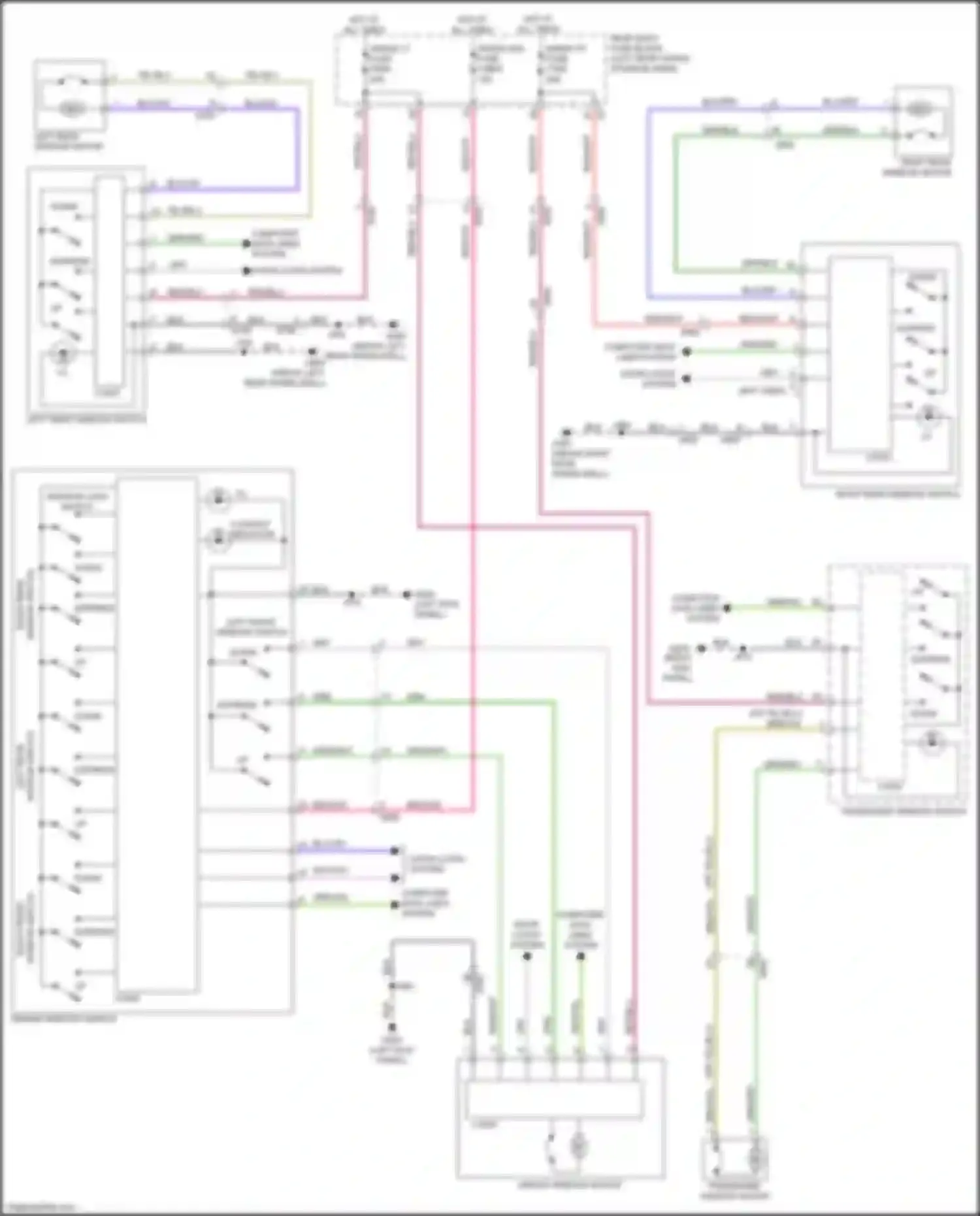 Wiring diagram right rear window switch for Chevrolet Blazer III (2018-2023) (5 of 6)