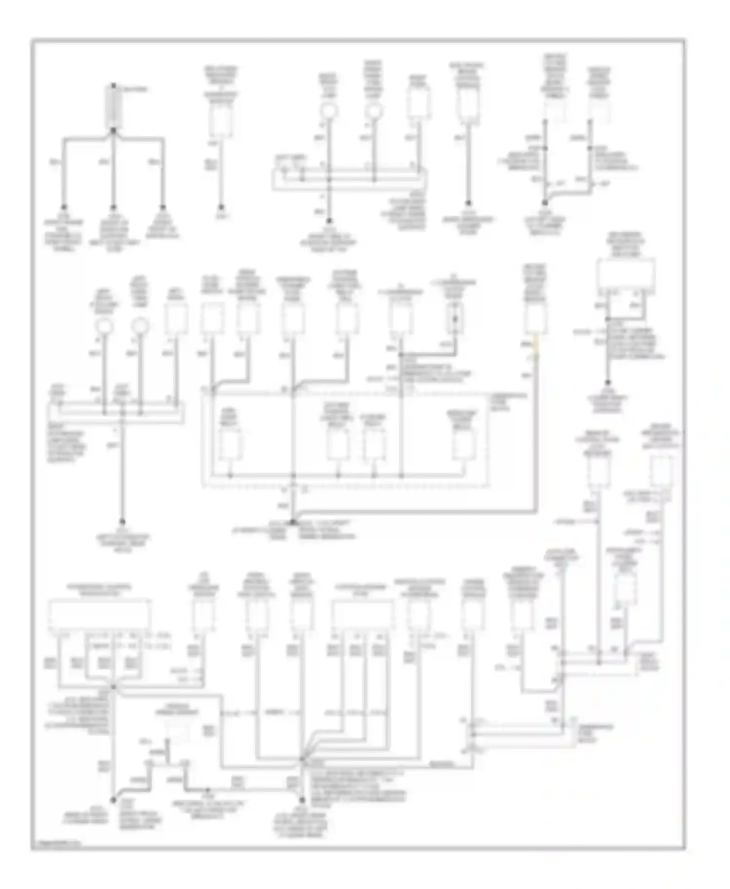 Blazer Chevrolet S15 facelift (1998-2005): Ground distribution circuit (1 of 3)