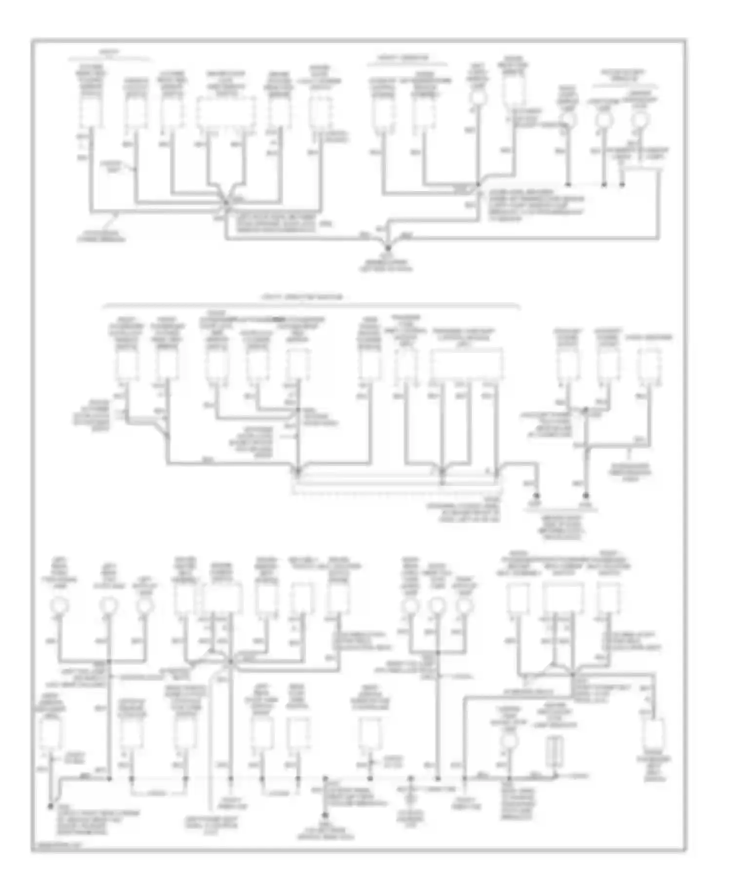 Blazer Chevrolet S15 facelift (1998-2005): Ground distribution circuit (3 of 3)