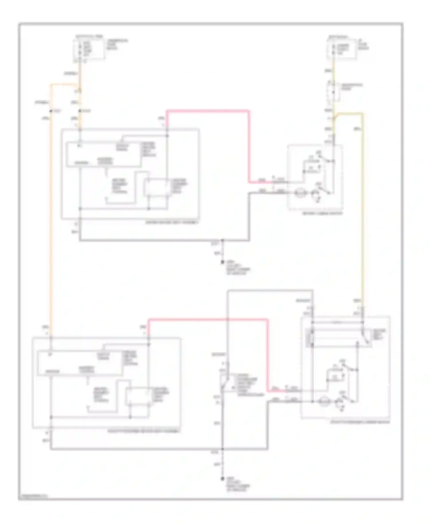 Wiring diagram driver heated seat module for Chevrolet Blazer S15 facelift (1998-2005) (1 of 1)