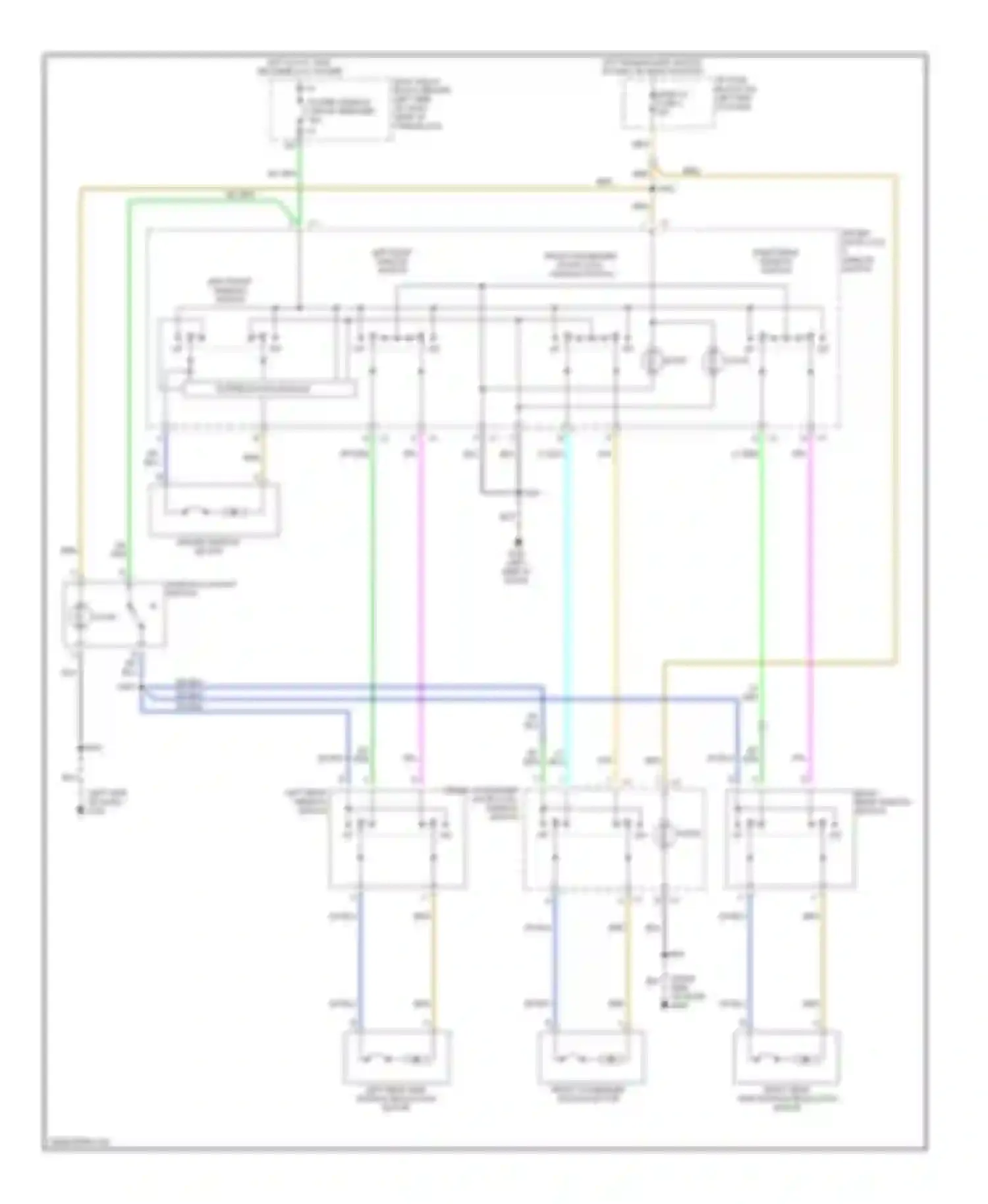 Wiring diagram front passenger window motor for Chevrolet Blazer S15 facelift (1998-2005) (2 of 2)