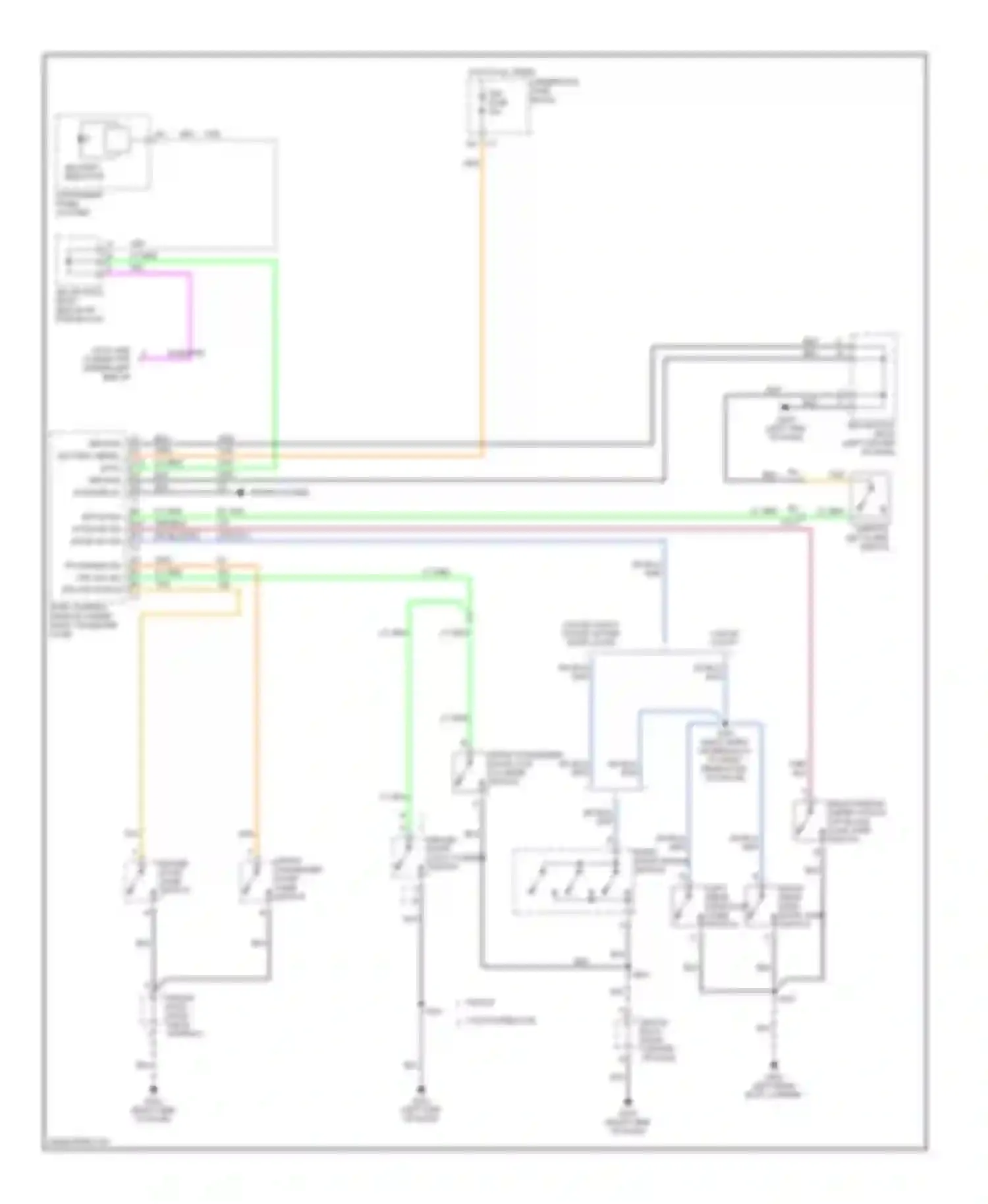 Wiring diagram ignition key alarm switch for Chevrolet Blazer S15 facelift (1998-2005) (1 of 3)