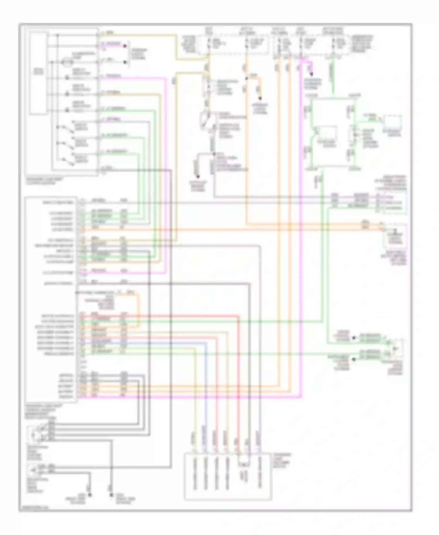 Wiring diagram instrument cluster, sound systems for Chevrolet Blazer S15 facelift (1998-2005) (1 of 2)
