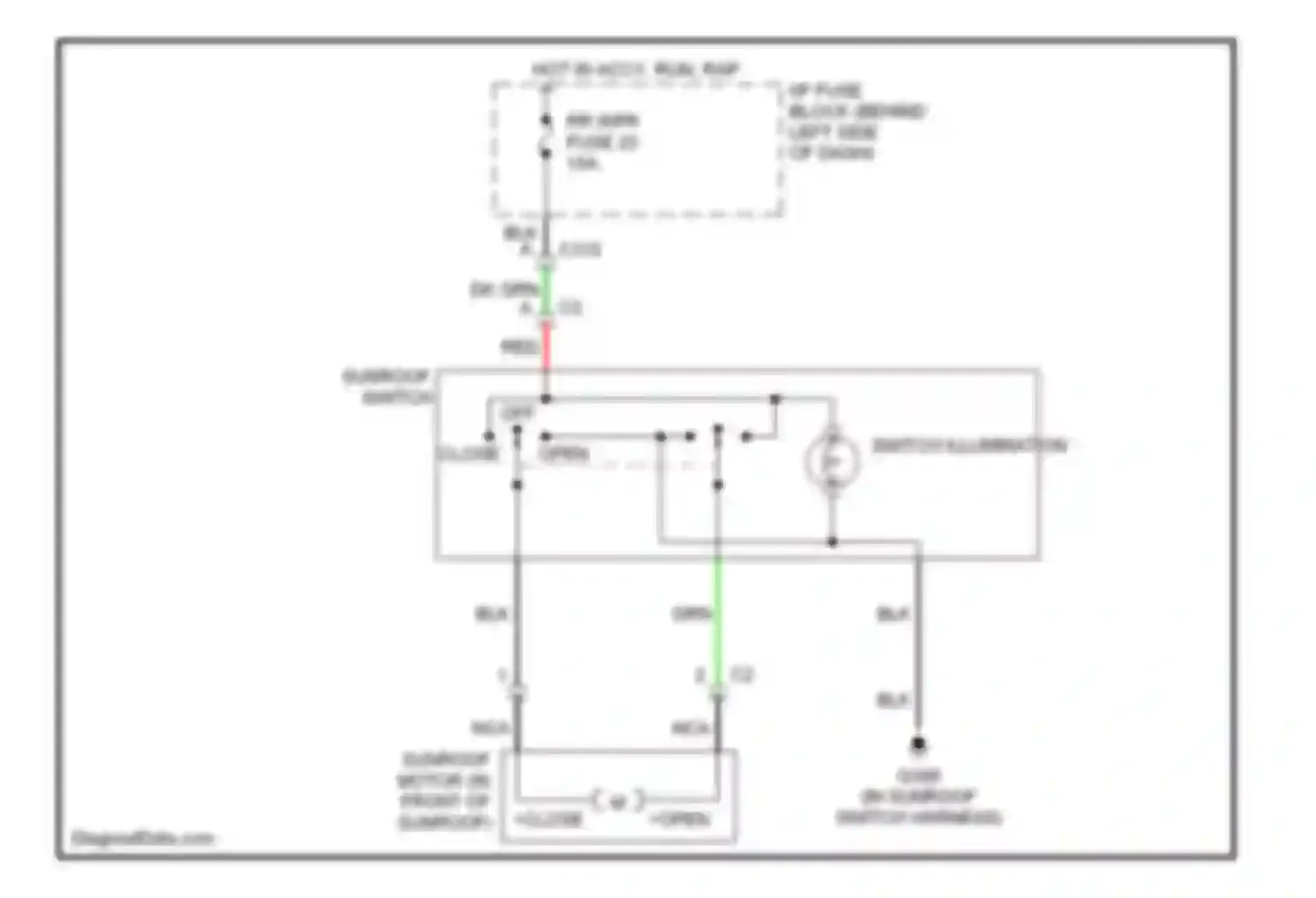 Wiring diagram rr wpr fuse 23 for Chevrolet Blazer S15 facelift (1998-2005) (1 of 2)