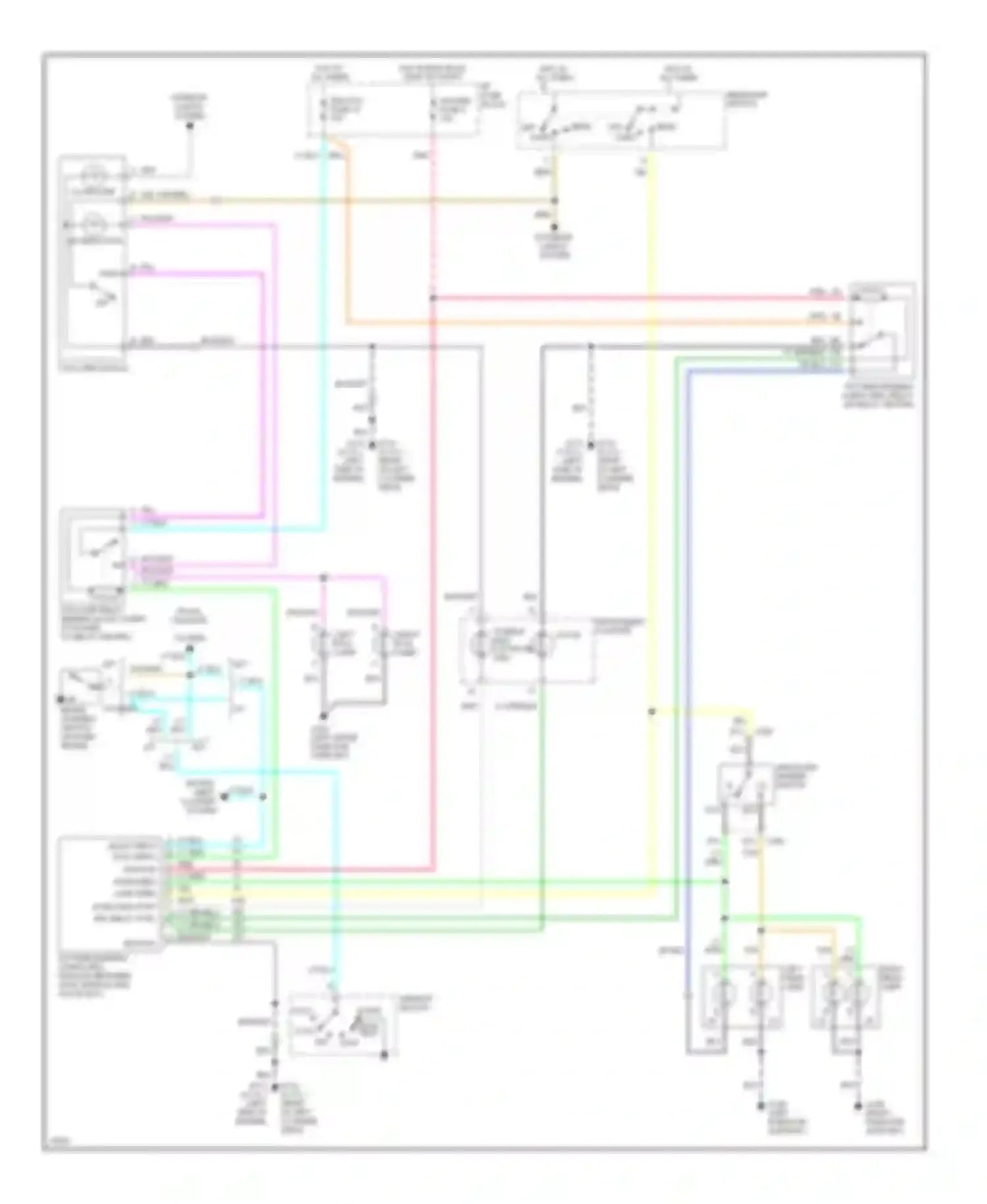 Blazer Chevrolet S15 (1994-1998): Headlight circuit, with composite headlamps
