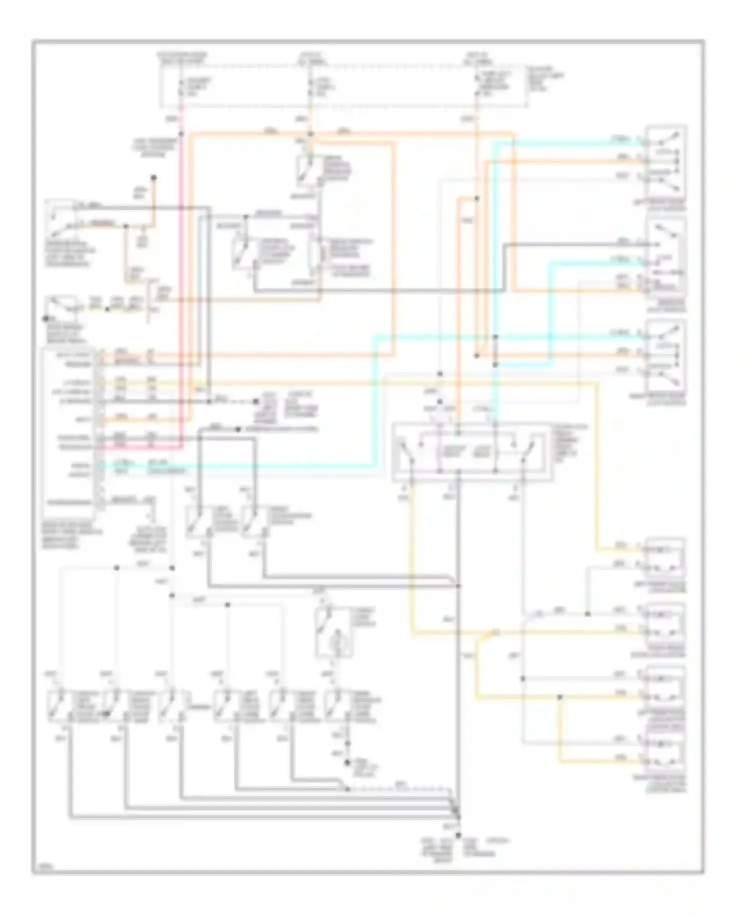 Wiring diagram left front door lock motor for Chevrolet Blazer S15 (1994-1998) (2 of 2)