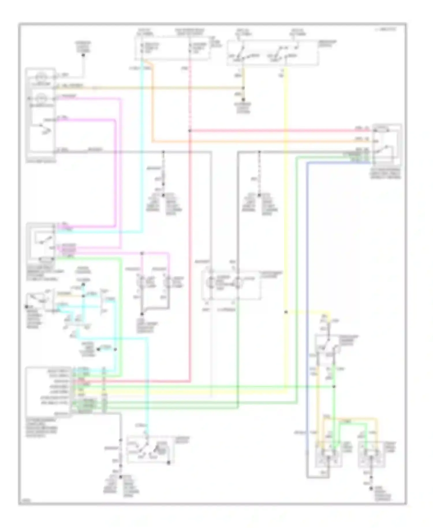 Wiring diagram left head- lamp for Chevrolet Blazer S15 (1994-1998) (2 of 2)