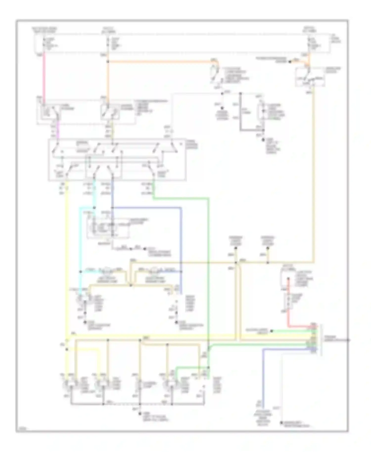 Wiring diagram power distribution center for Chevrolet Blazer S15 (1994-1998) (1 of 2)