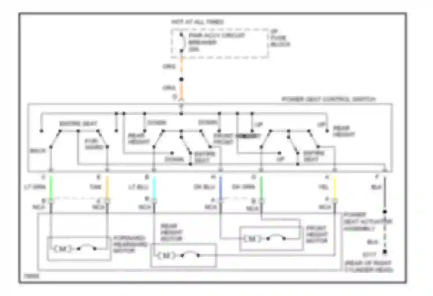 Wiring diagram rear height motor for Chevrolet Blazer S15 (1994-1998) (1 of 1)