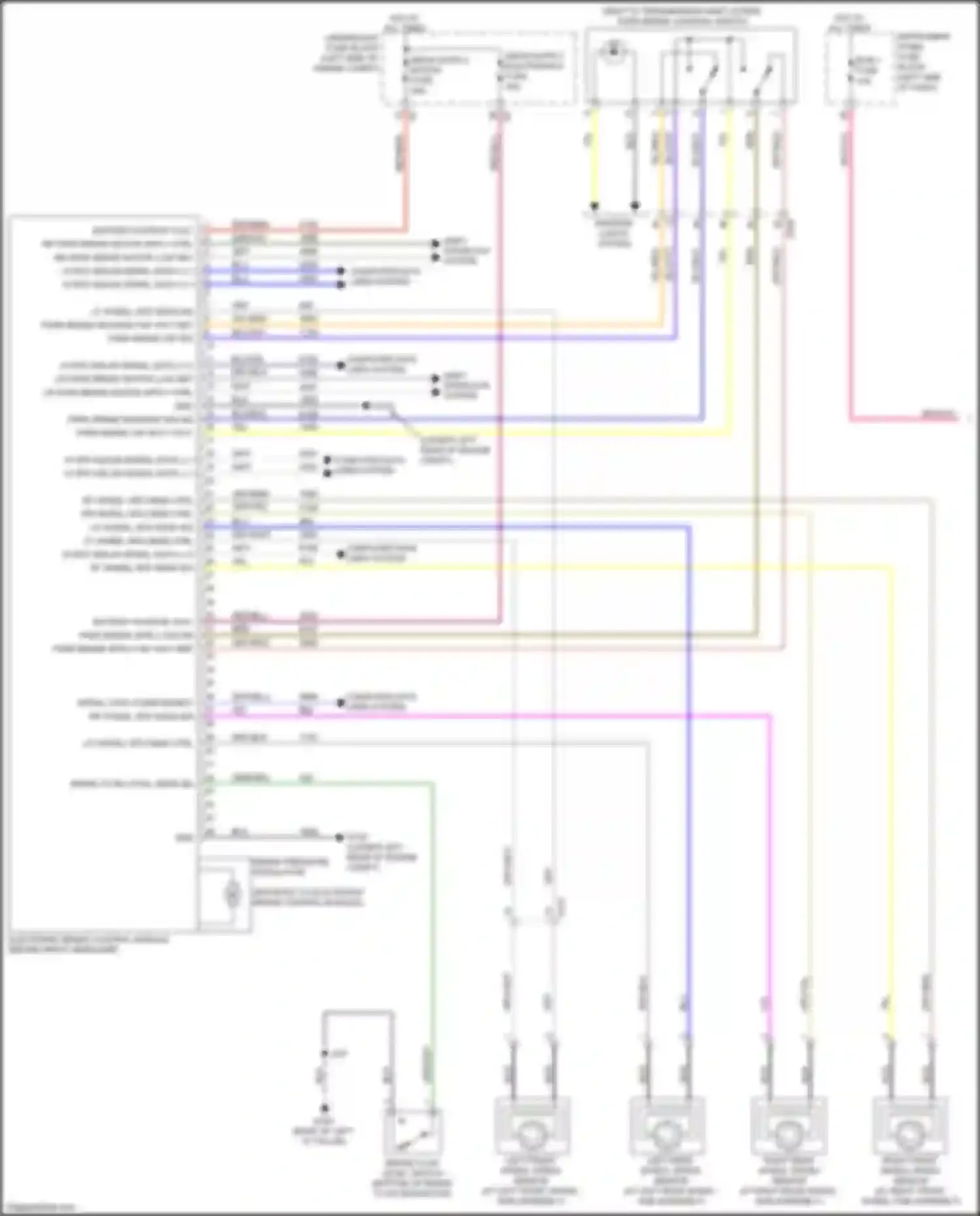 Wiring diagram left front wheel speed sensor for Chevrolet Bolt I (2016-2021) (1 of 2)