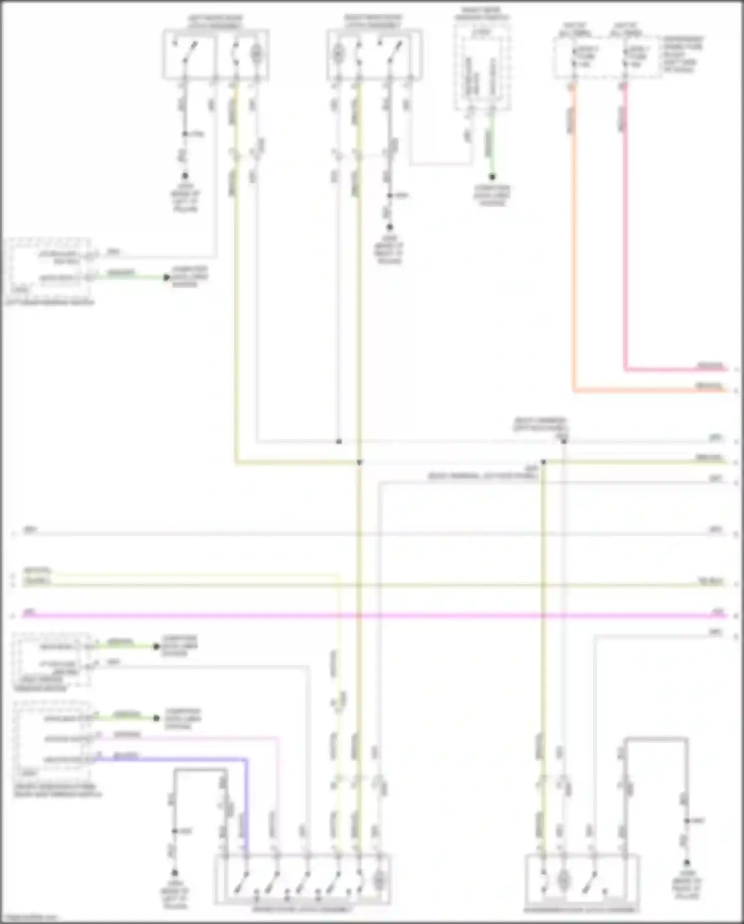 Wiring diagram logic driver window motor for Chevrolet Bolt I (2016-2021) (1 of 2)