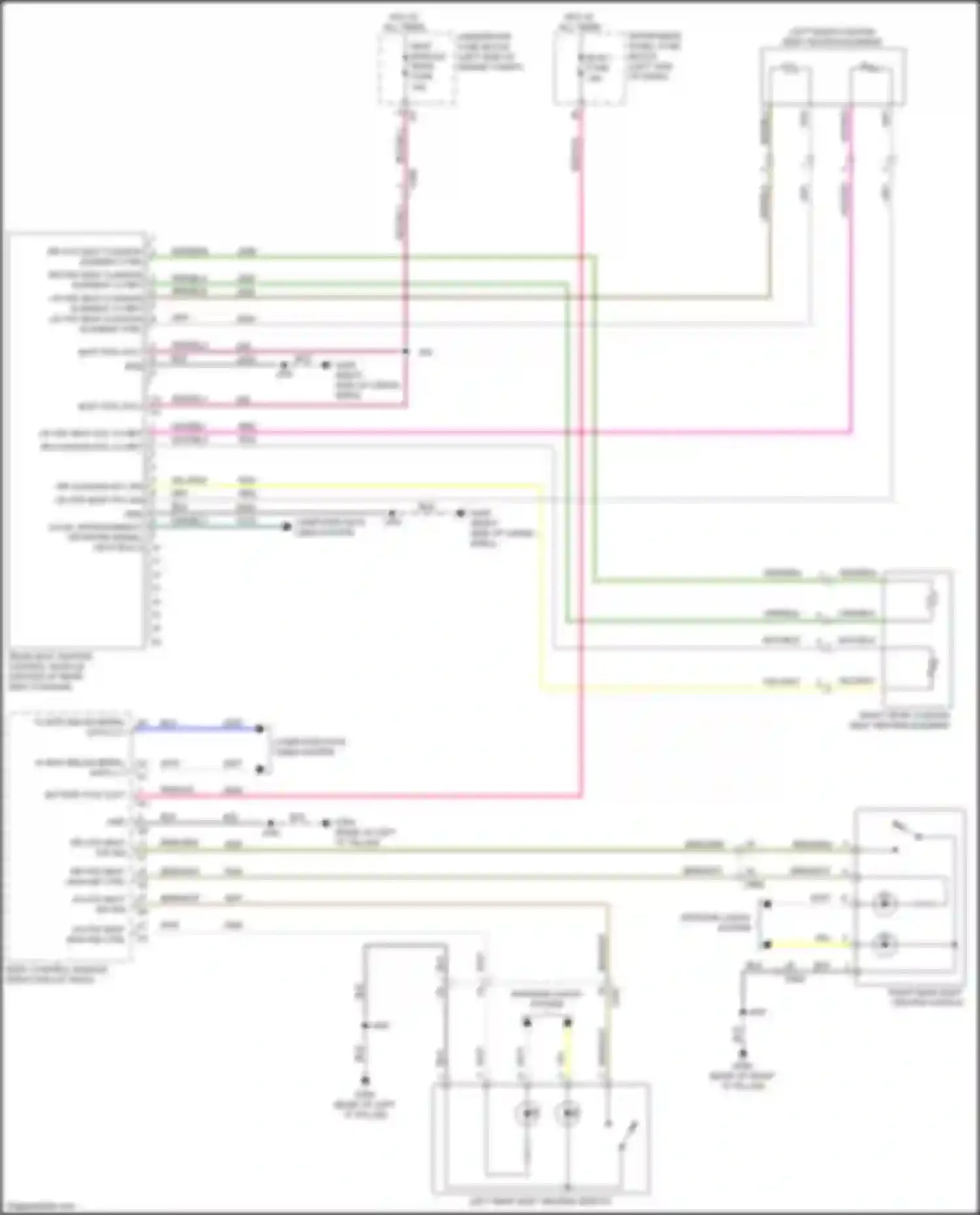 Wiring diagram right rear cushion seat heating element for Chevrolet Bolt I (2016-2021) (1 of 1)