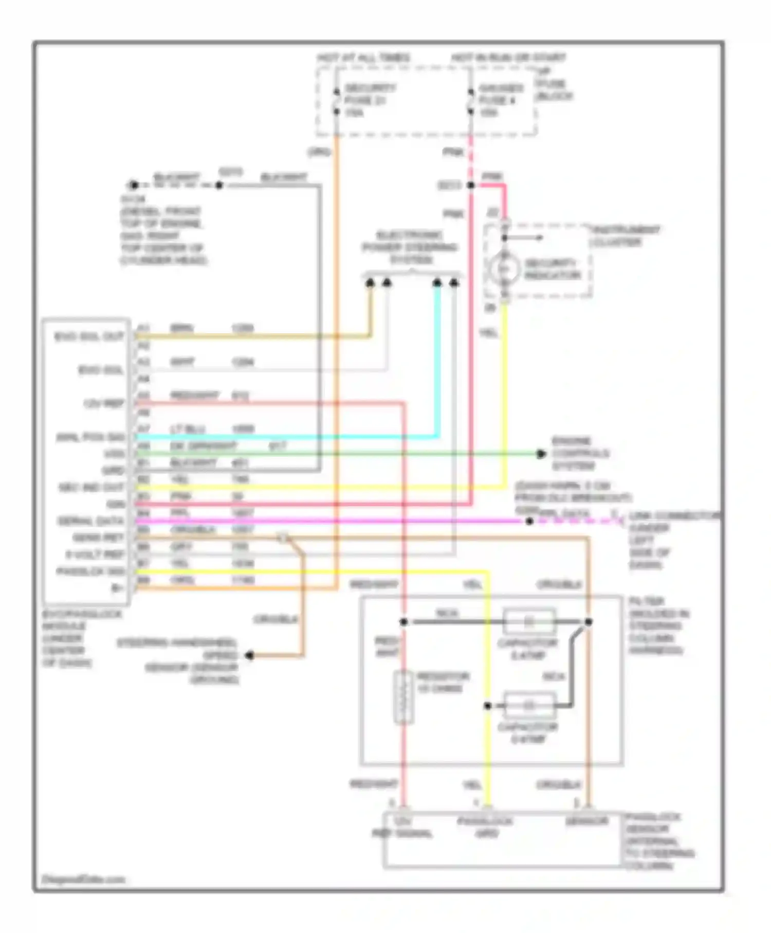 Wiring diagram engine controls system for Chevrolet Cab & Chassis C3500  (1989-2000) (9 of 10)