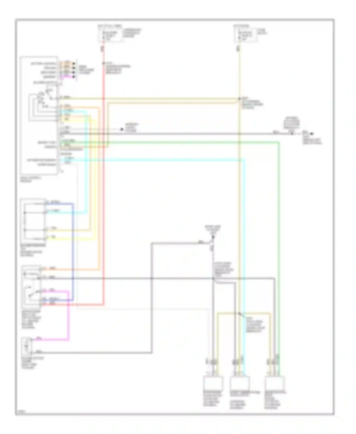 Wiring diagram front temperature door motor for Chevrolet Cab & Chassis C3500  (1989-2000) (3 of 6)