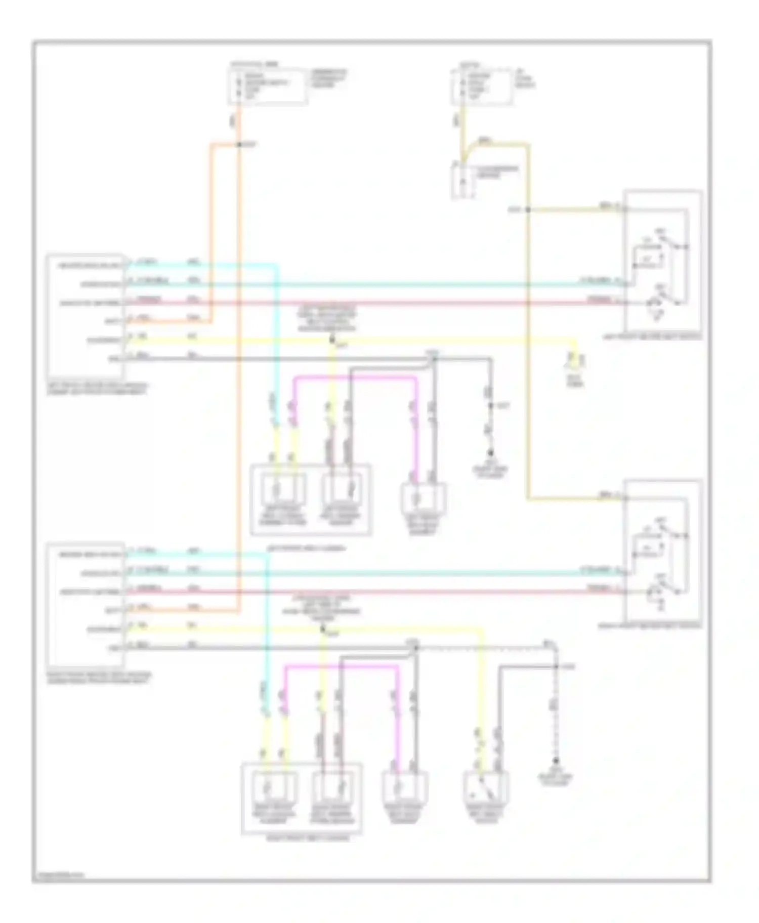Wiring diagram left front heated seat switch for Chevrolet Cab & Chassis K3500  (1989-2000) (1 of 1)
