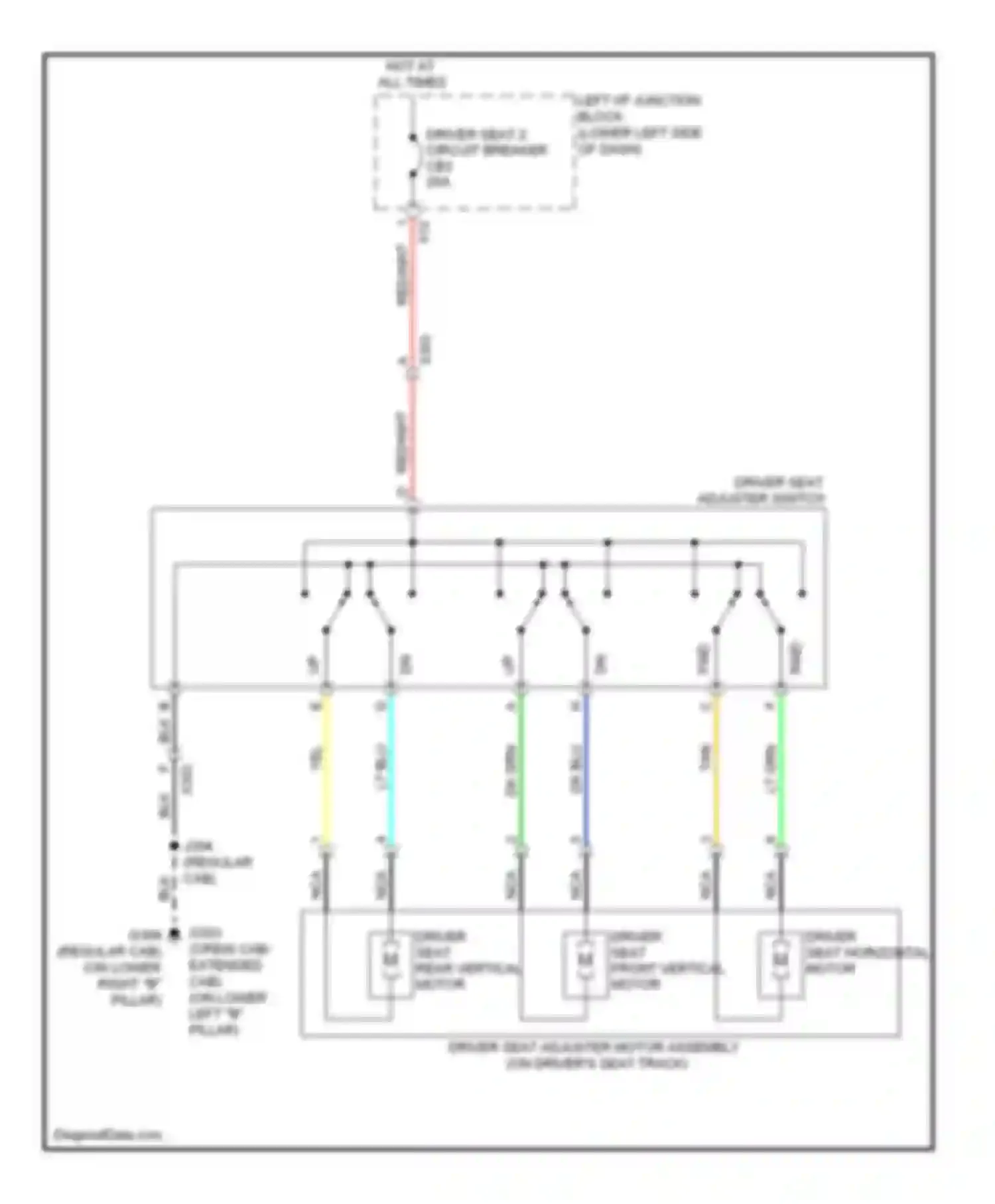 Cab & Chassis Silverado 3500 HD Chevrolet  (2008-2011): Driver power seat circuit