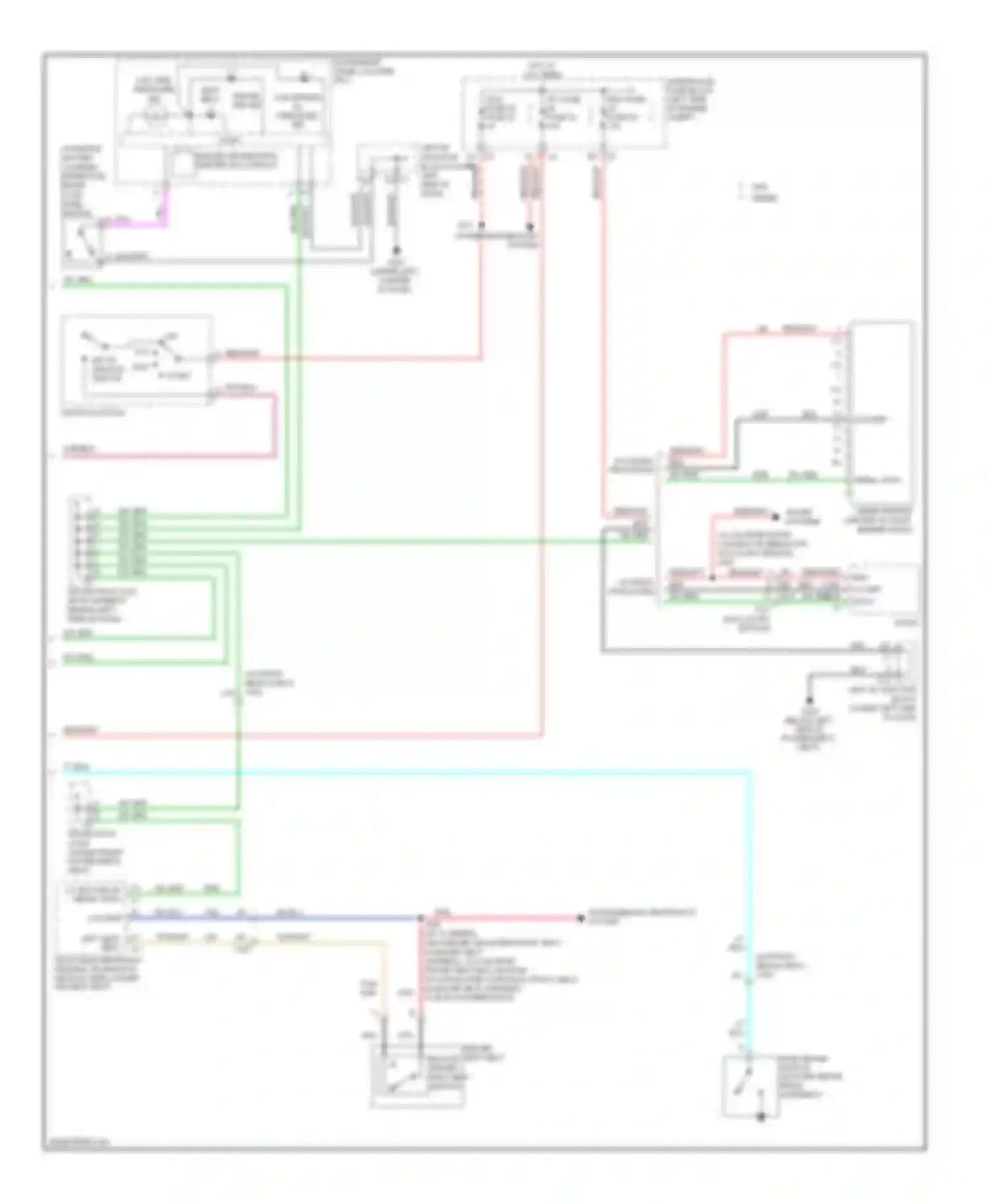 Cab & Chassis Silverado 3500 HD Chevrolet  (2008-2011): Warning systems circuit, without bucket seats & power mirrors (2 of 2)